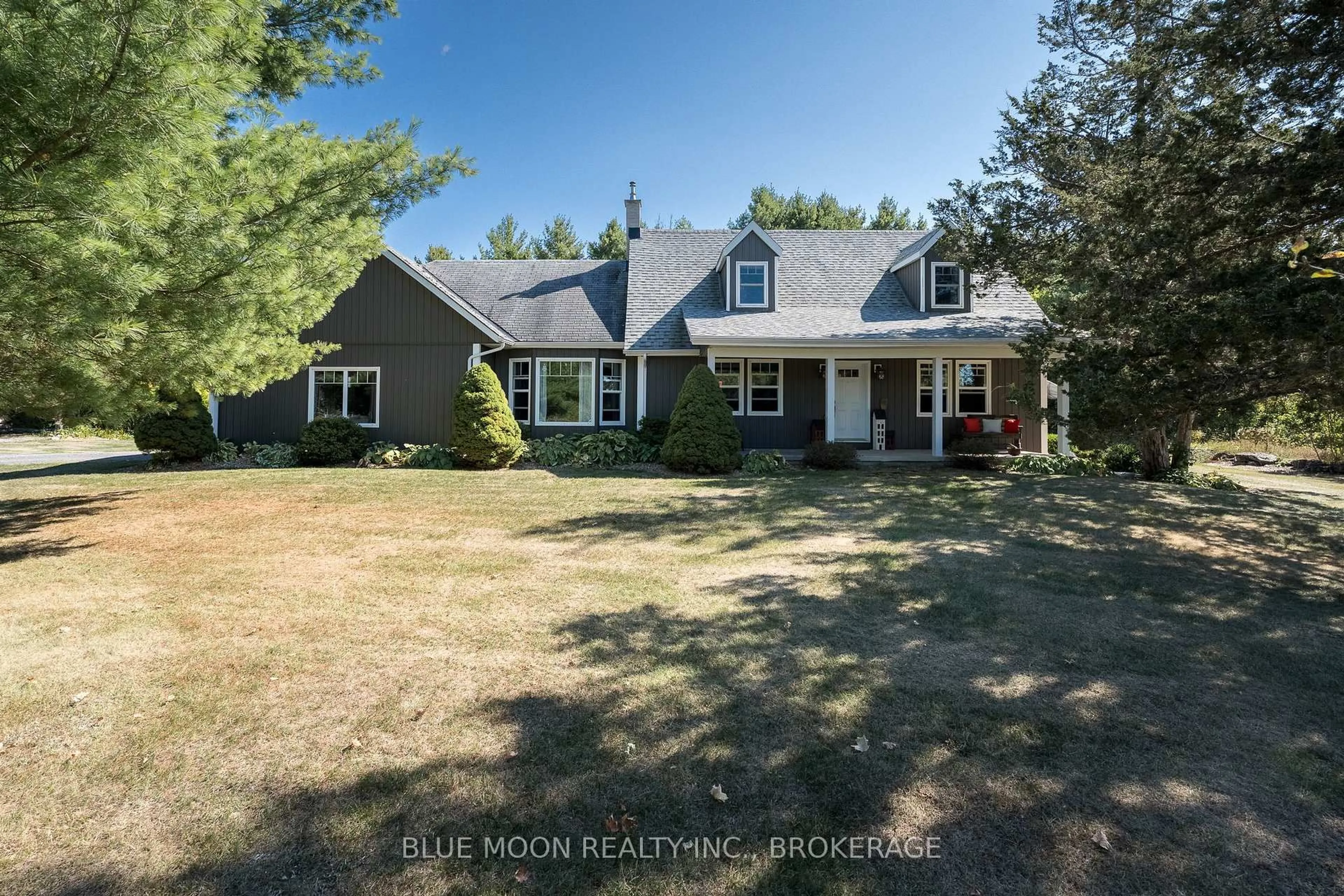 A pic from outside/outdoor area/front of a property/back of a property/a pic from drone, street for 632 Love Rd, Yarker Ontario K0K 3N0