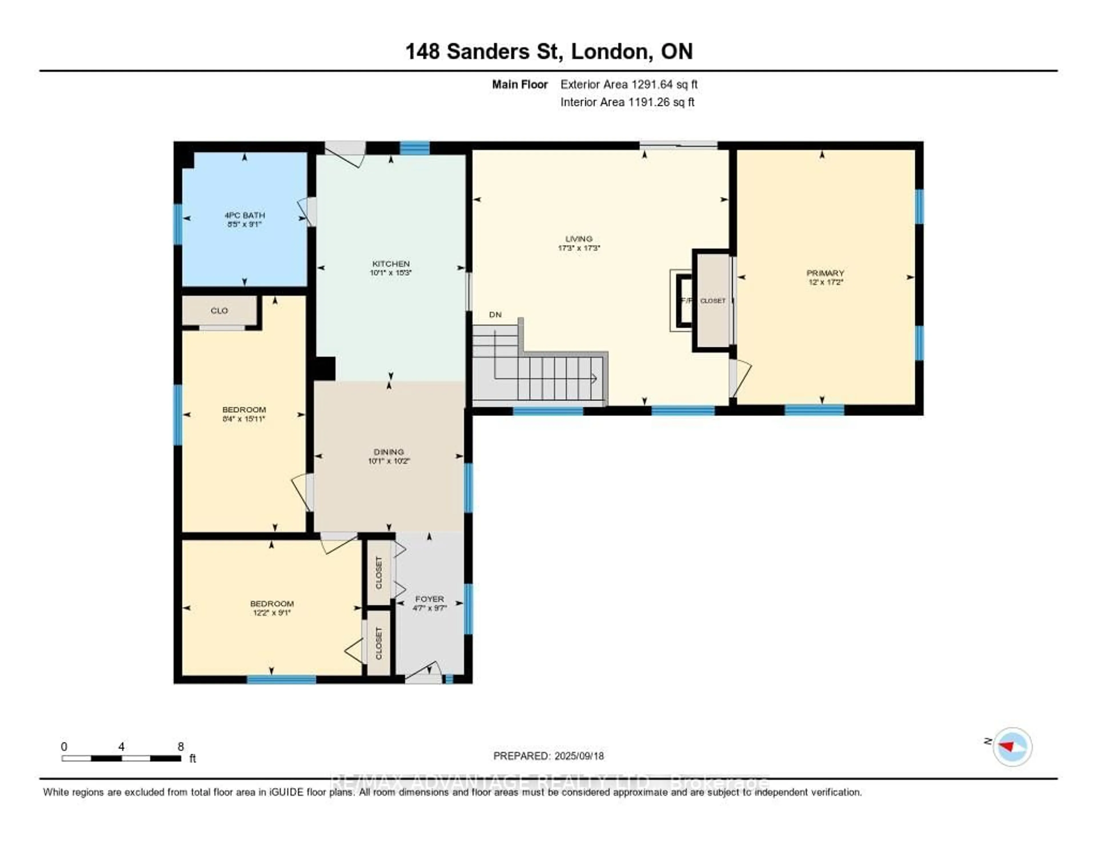 Floor plan for 148 Sanders St, London East Ontario N5Z 2S6
