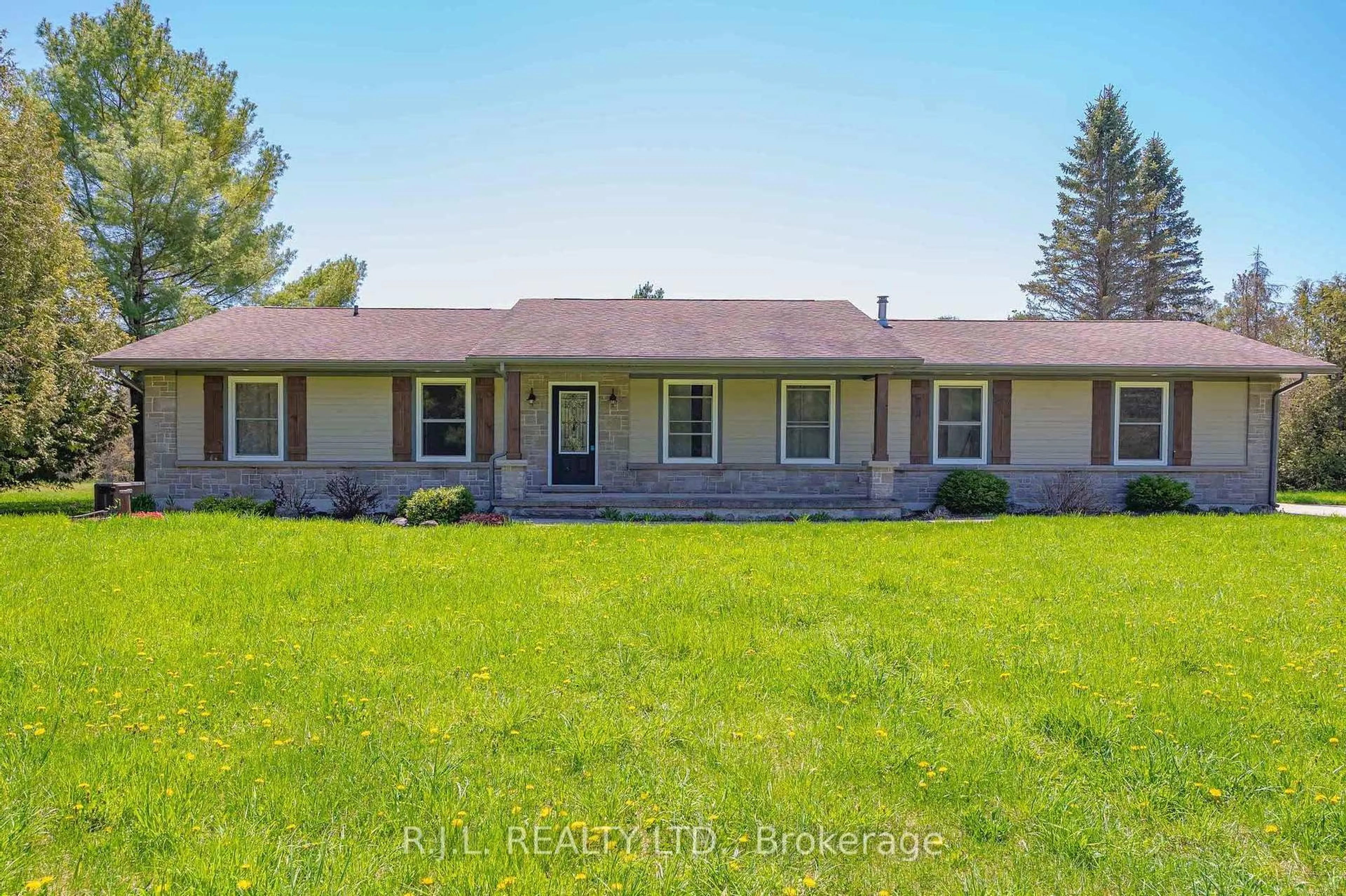 A pic from outside/outdoor area/front of a property/back of a property/a pic from drone, street for 503862 Grey Road 12 Rd, West Grey Ontario N0C 1H0