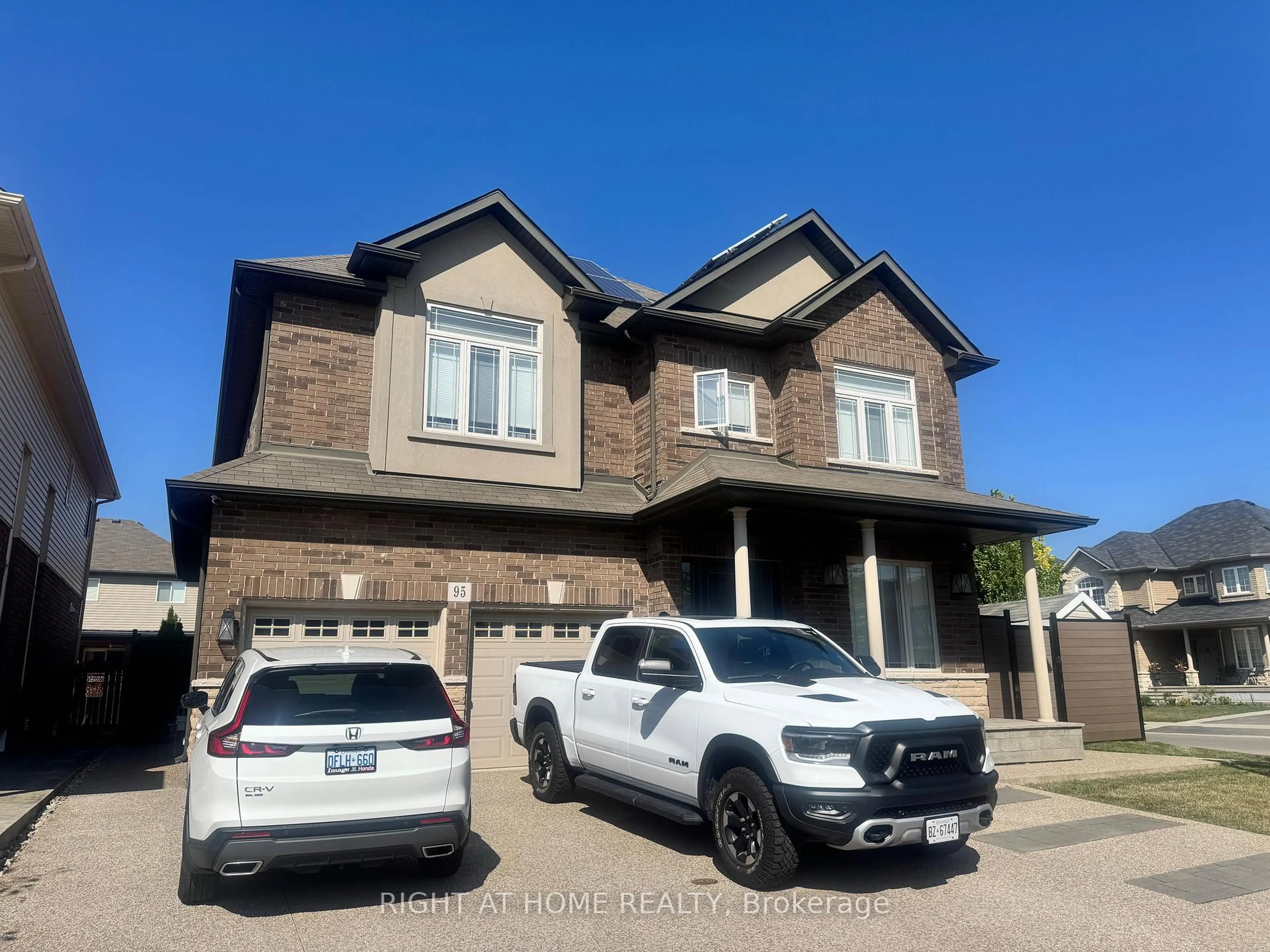 Home with brick exterior material, street for 95 Hidden Ridge Cres, Hamilton Ontario L0R 1P0
