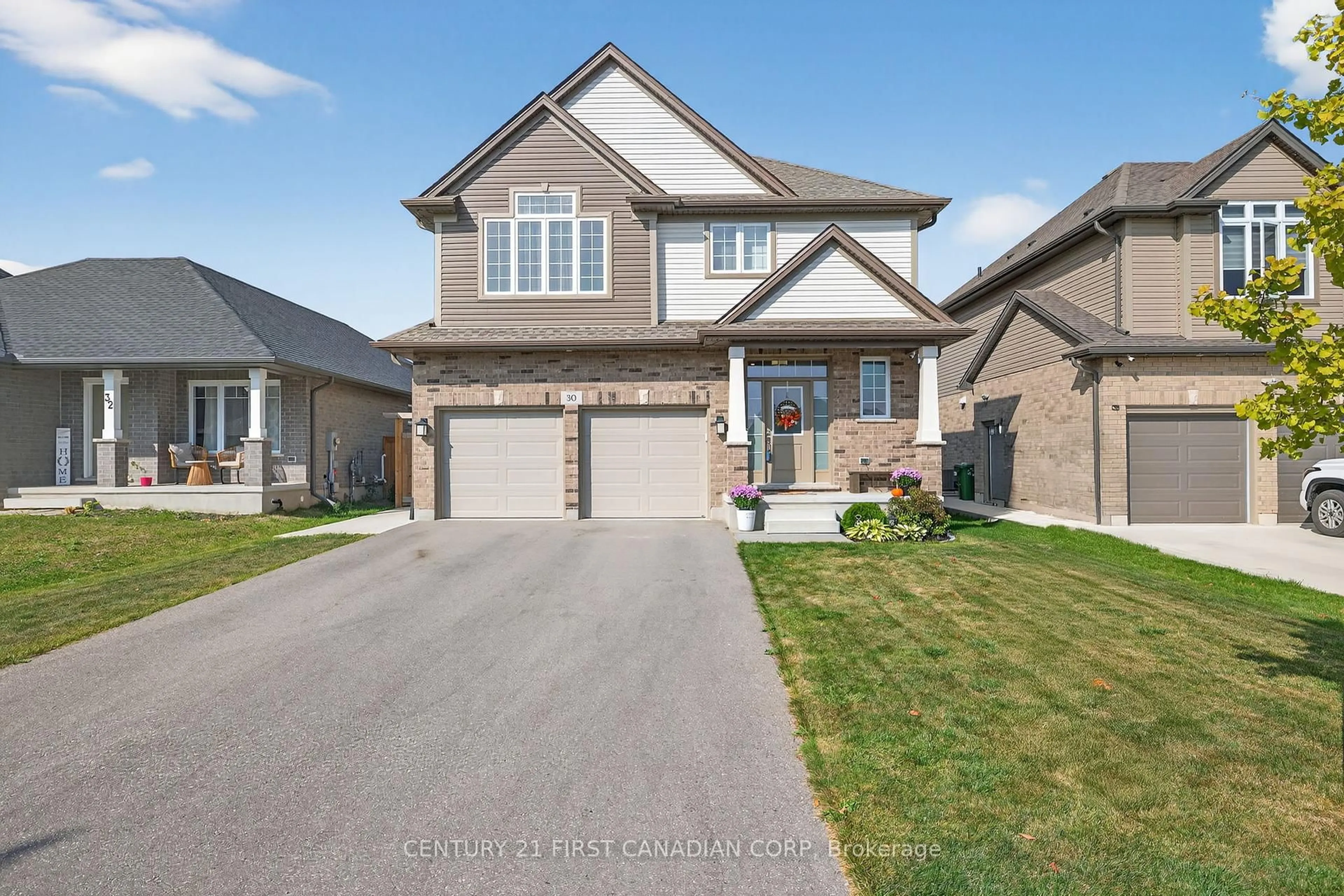Home with brick exterior material, street for 30 Ambrosia Path, St. Thomas Ontario N5R 0J8