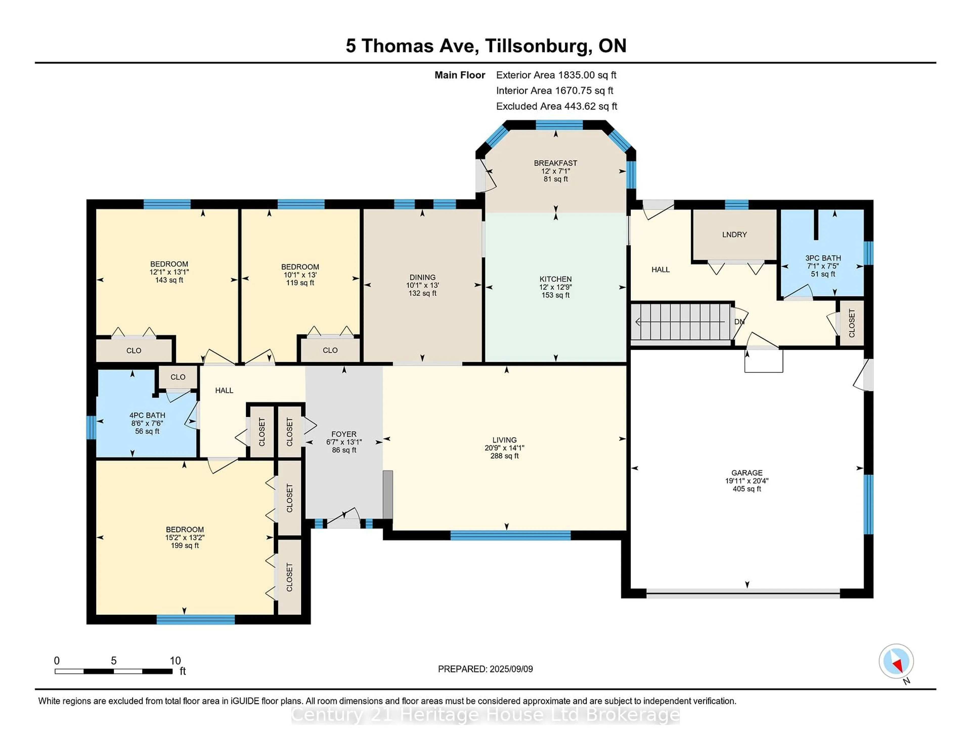 Floor plan for 5 Thomas Ave, Tillsonburg Ontario N4G 5K8