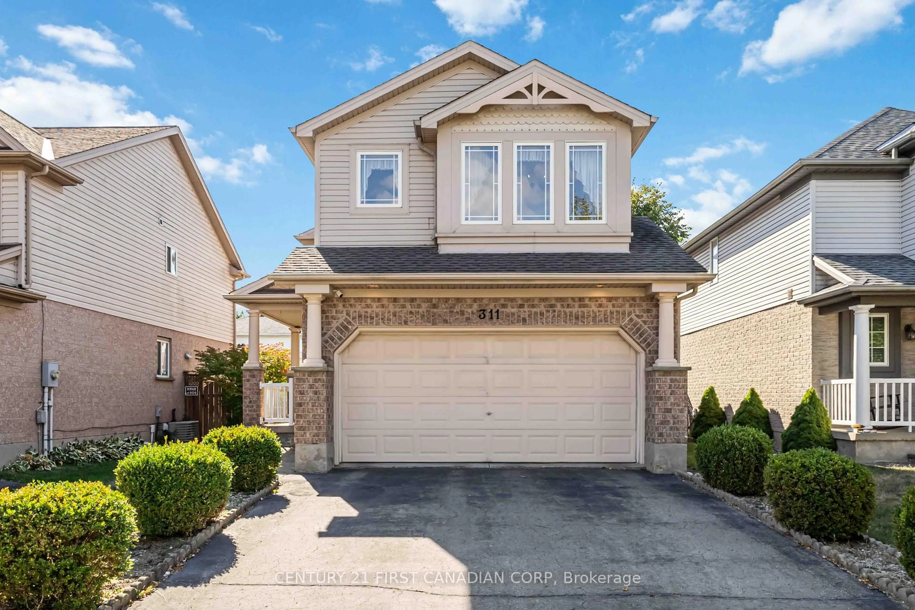Home with vinyl exterior material, street for 311 Jensen Rd, London East Ontario N5V 4X3