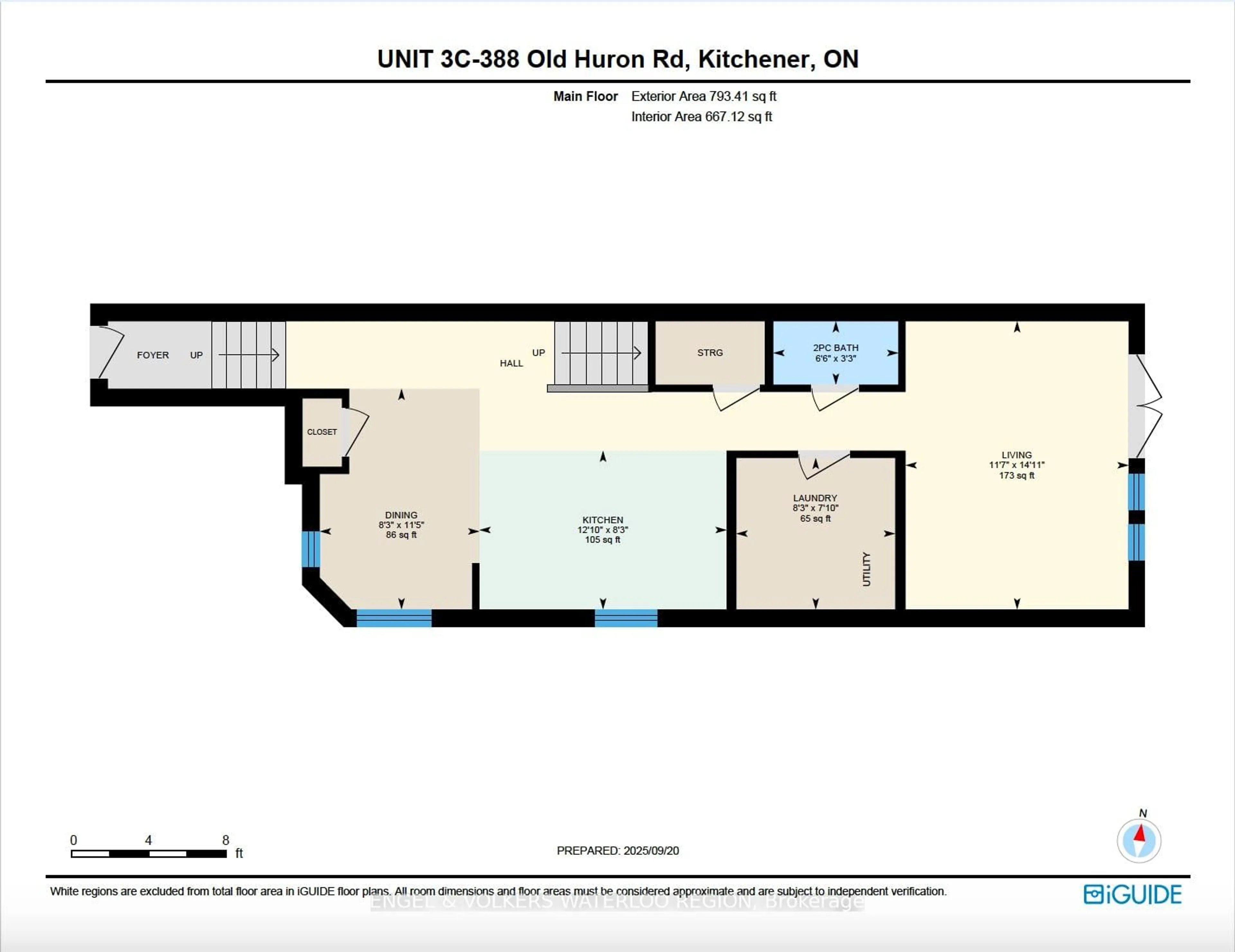 Floor plan for 388 OLD HURON Rd #3C, Kitchener Ontario N2R 0J5