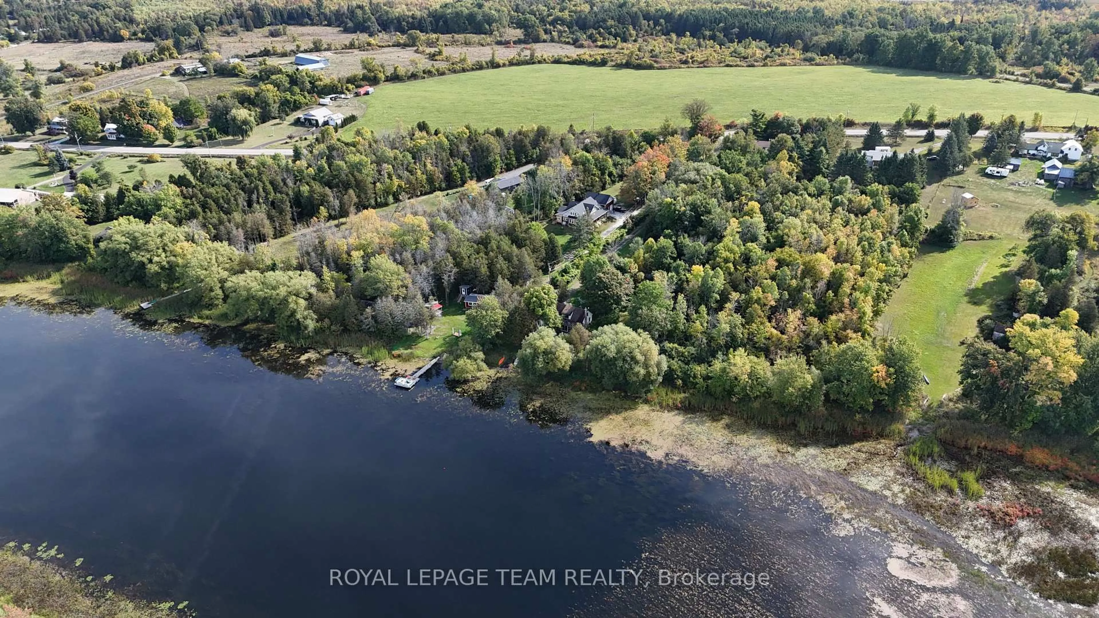 A pic from outside/outdoor area/front of a property/back of a property/a pic from drone, water/lake/river/ocean view for 1482 Ferguson Falls Rd, Lanark Ontario K0G 1K0