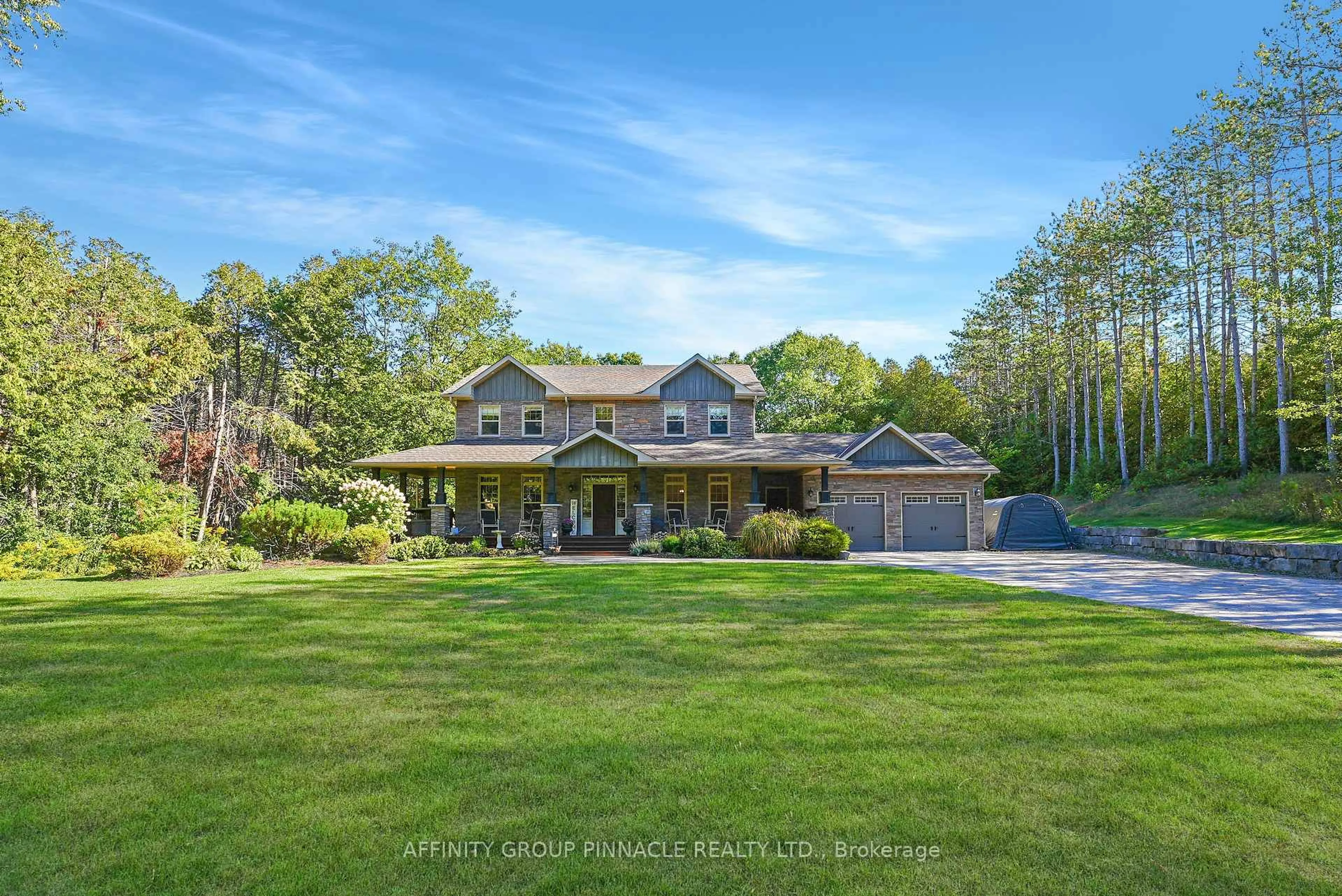 A pic from outside/outdoor area/front of a property/back of a property/a pic from drone, water/lake/river/ocean view for 297 St Luke's Rd, Kawartha Lakes Ontario K9V 4R5