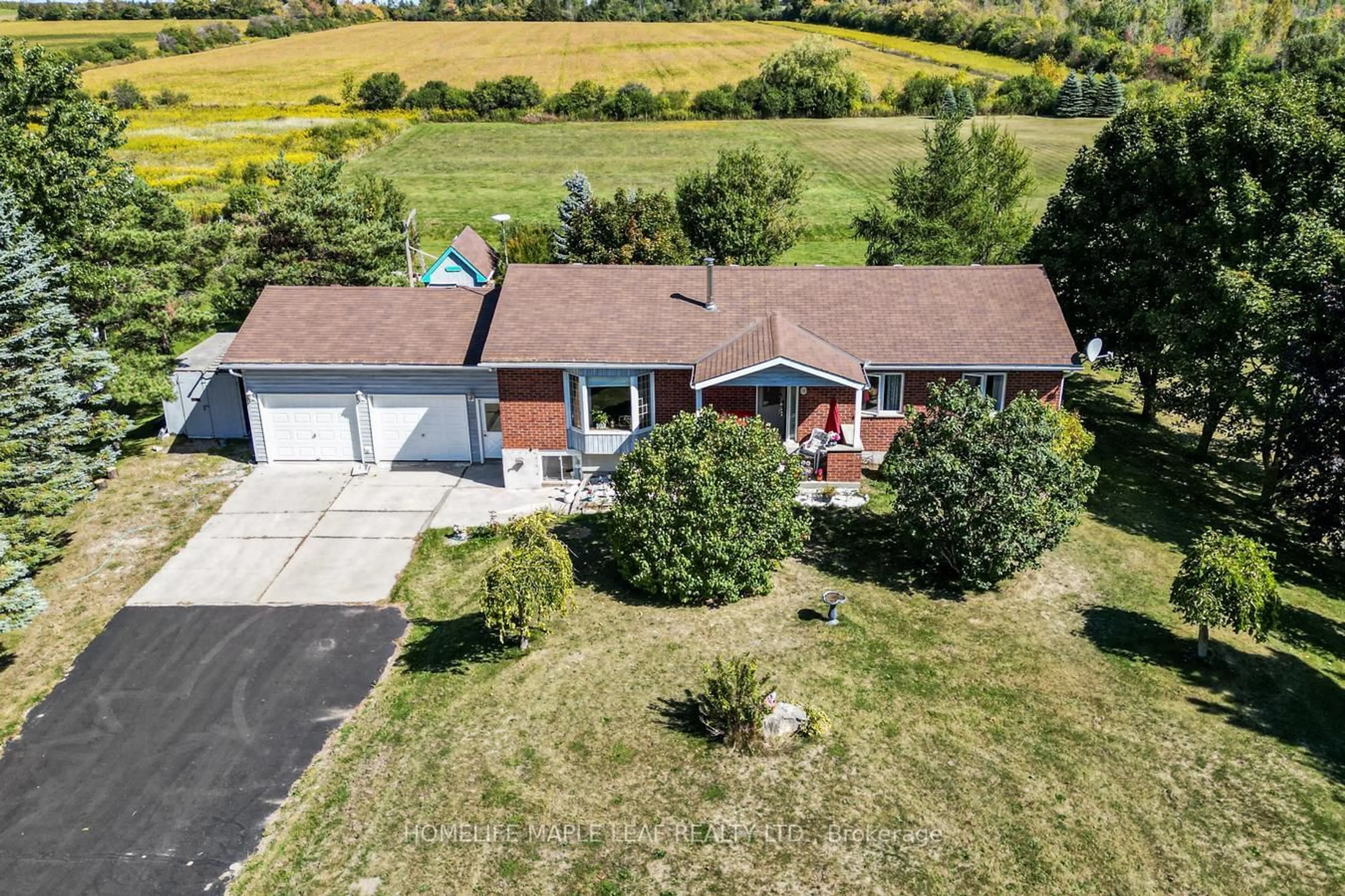 A pic from outside/outdoor area/front of a property/back of a property/a pic from drone, unknown for 473377 County Road 11, Amaranth Ontario L9W 0R3