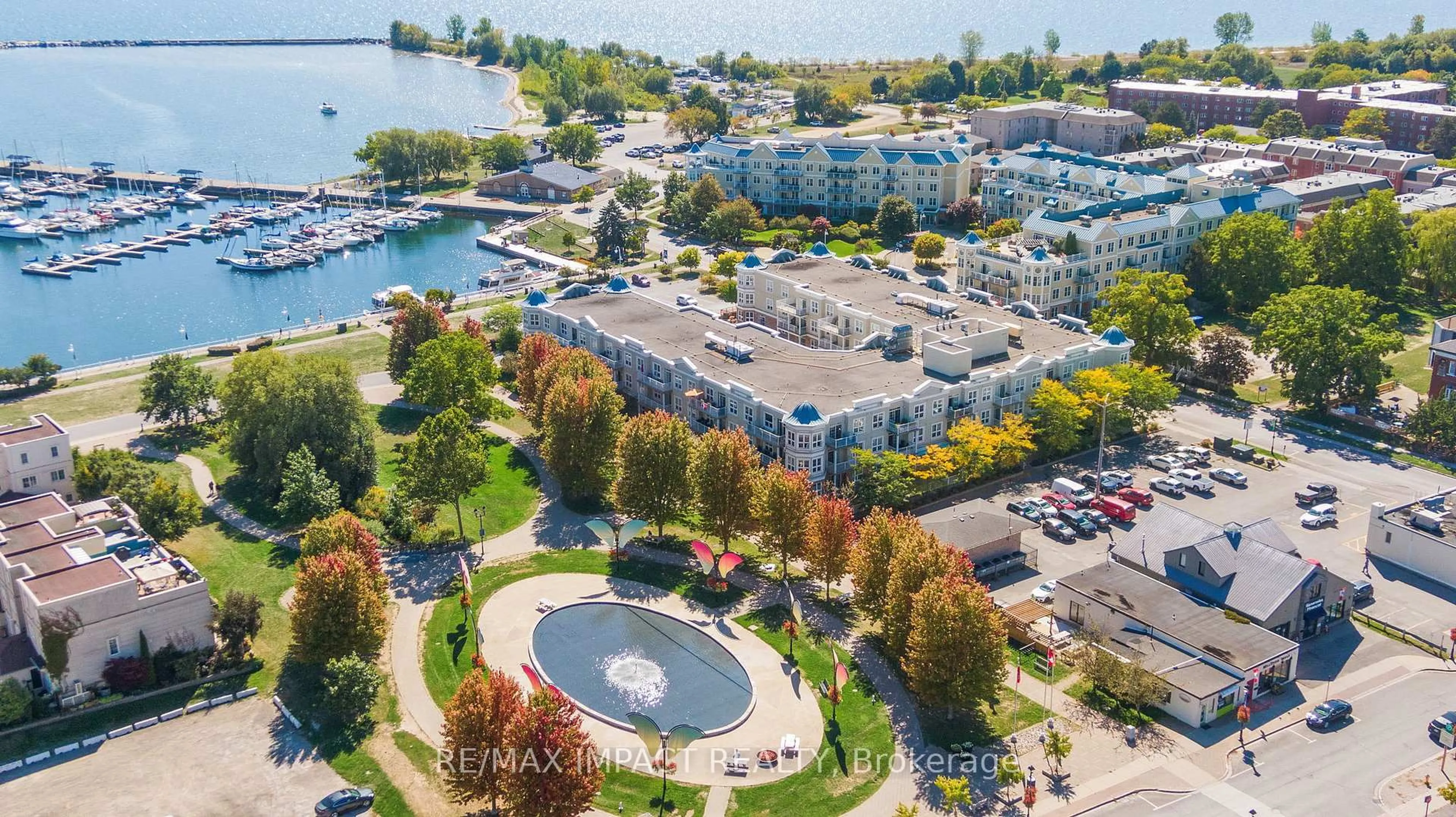 A pic from outside/outdoor area/front of a property/back of a property/a pic from drone, water/lake/river/ocean view for 148 Third St #317, Cobourg Ontario K9A 5X2