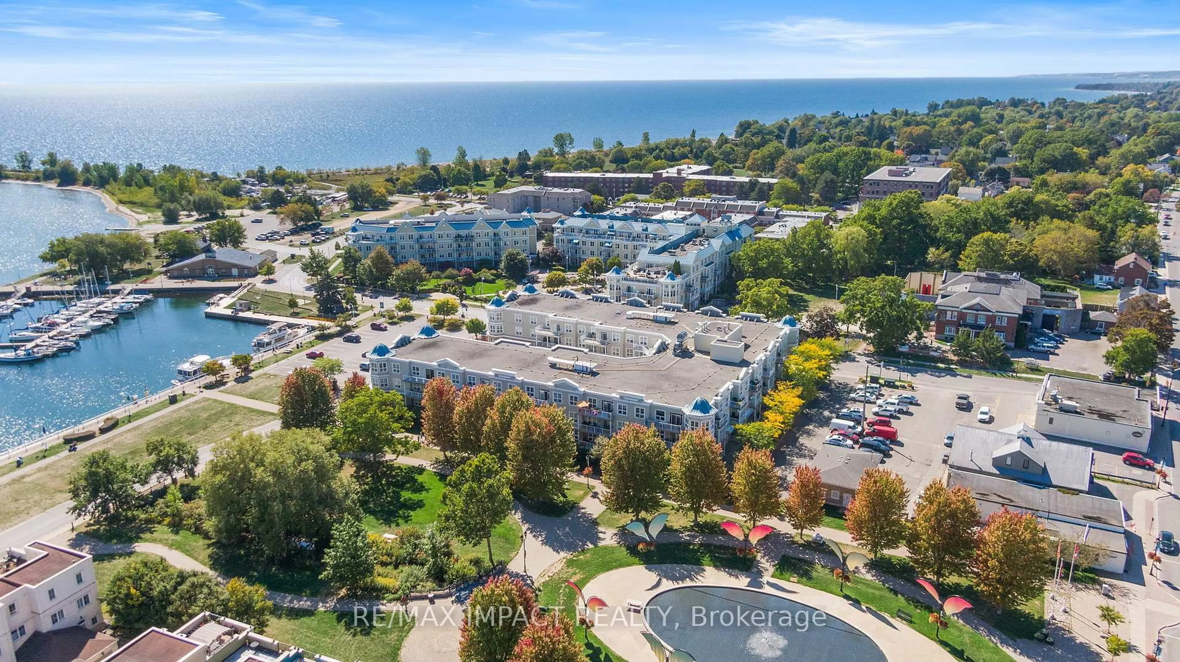 A pic from outside/outdoor area/front of a property/back of a property/a pic from drone, water/lake/river/ocean view for 148 Third St #317, Cobourg Ontario K9A 5X2