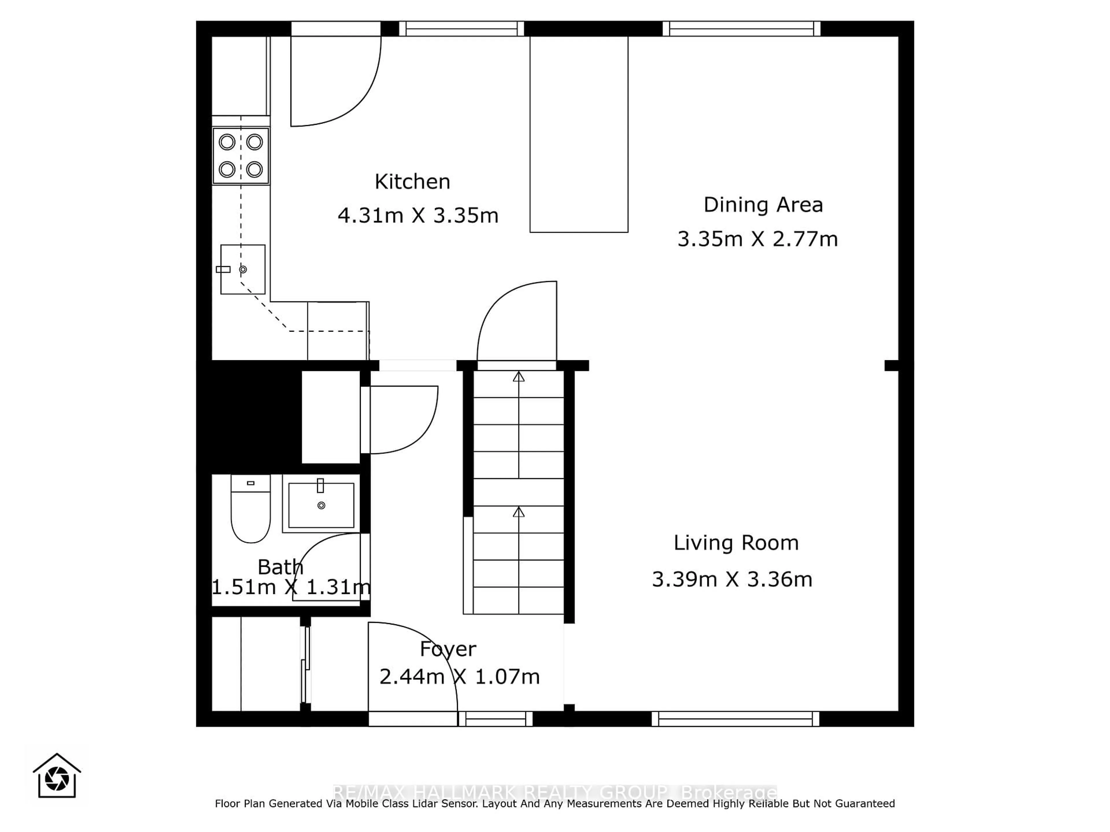 Floor plan for 1520 Beaverpond Dr #D, Ottawa Ontario K1B 3R9
