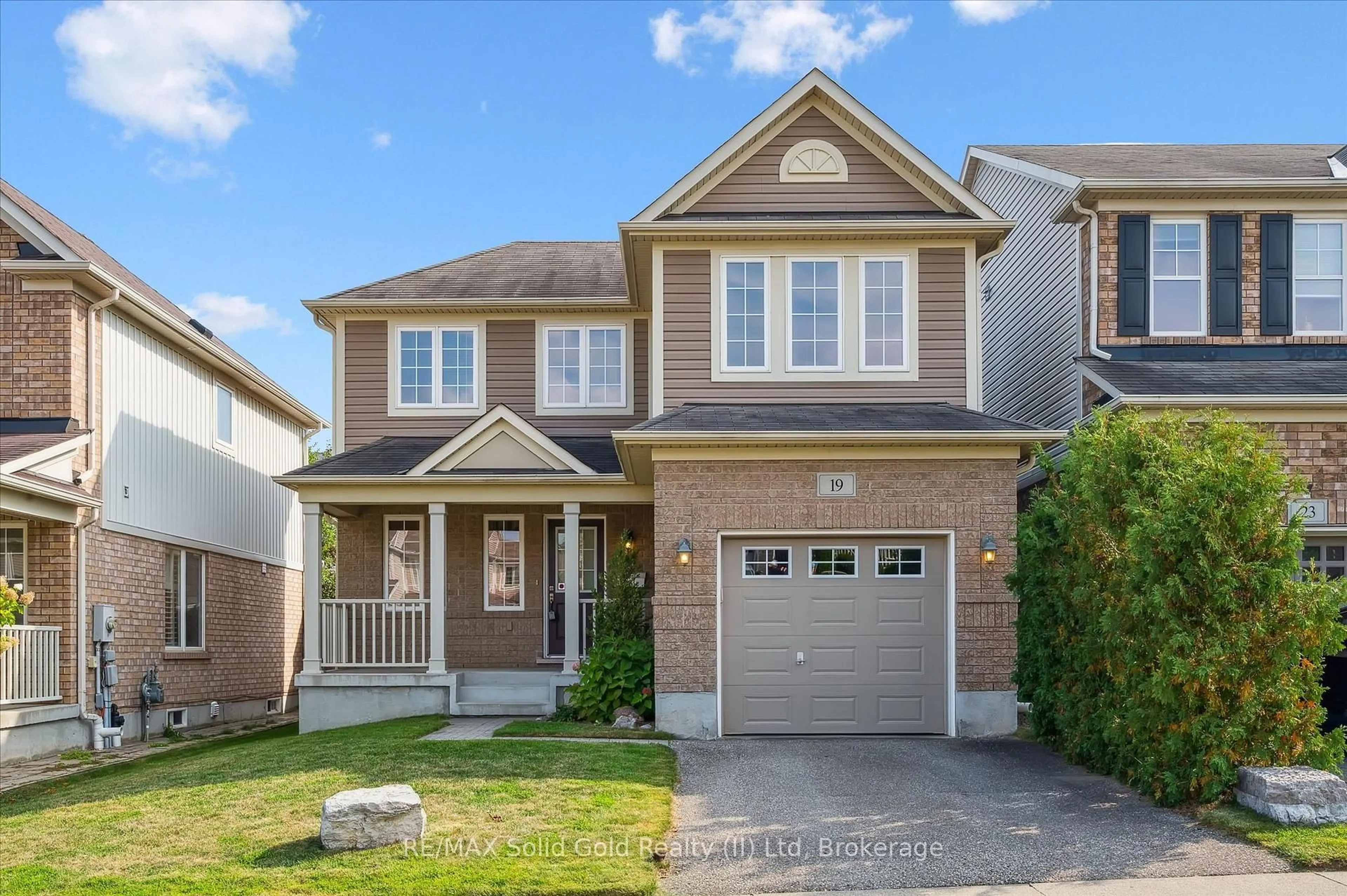 Home with brick exterior material, street for 19 Horton Walk, Cambridge Ontario N3C 0C1