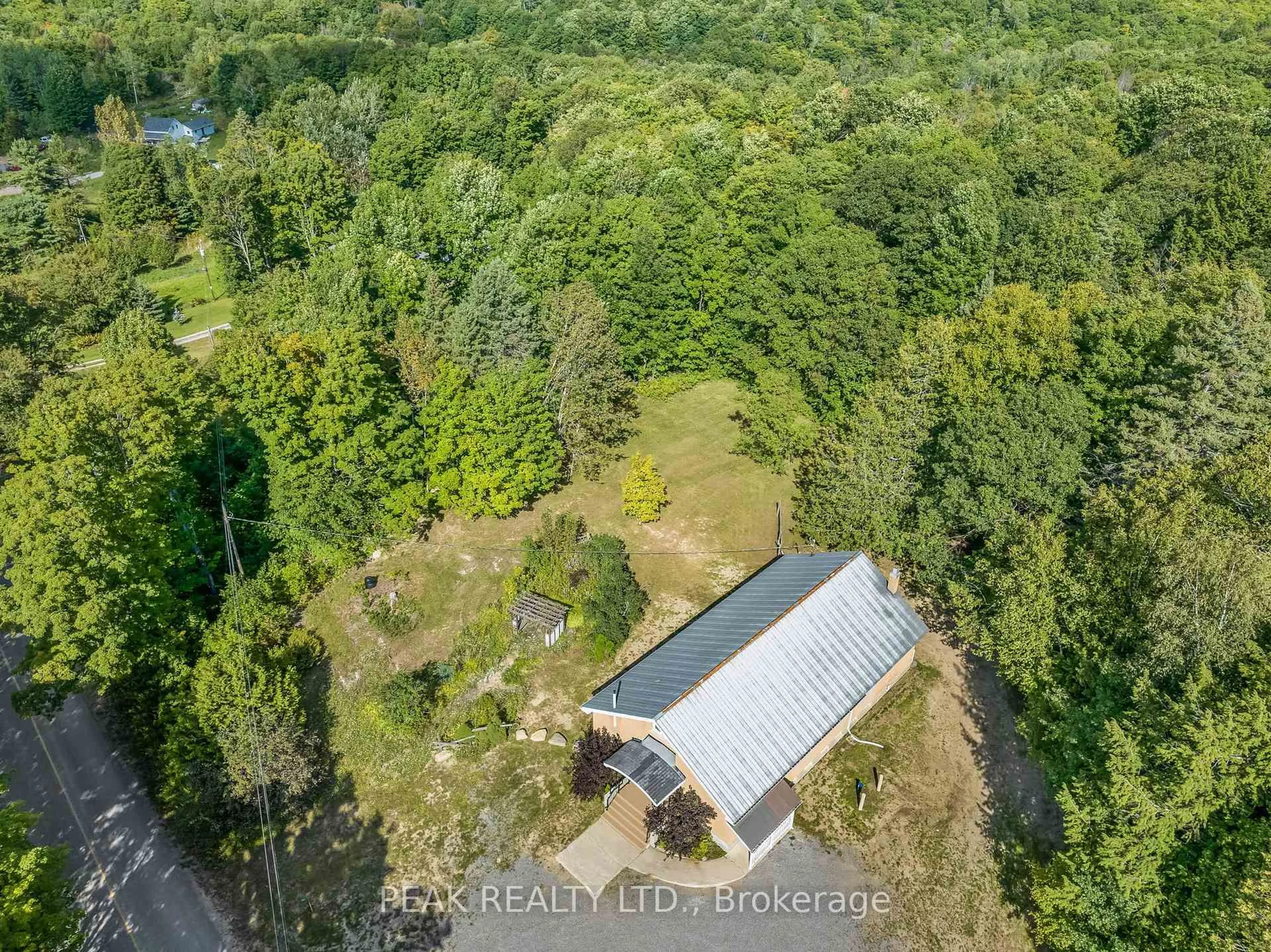 A pic from outside/outdoor area/front of a property/back of a property/a pic from drone, forest/trees view for 1812 Frontenac Rd, Griffith Ontario K0J 2R0