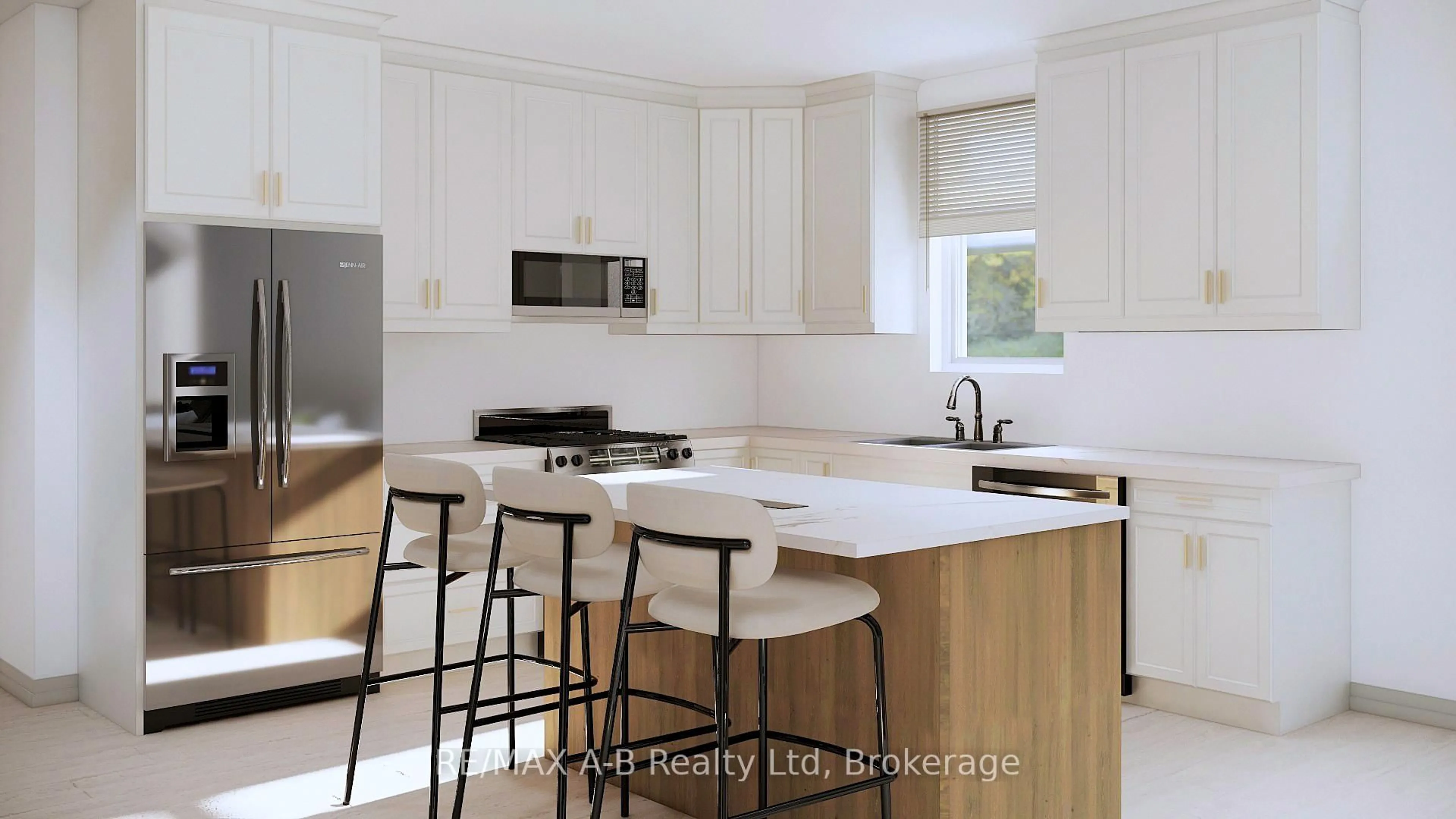 Open concept kitchen, wood/laminate floor for 21 Nelson St, West Perth Ontario N0K 1N0