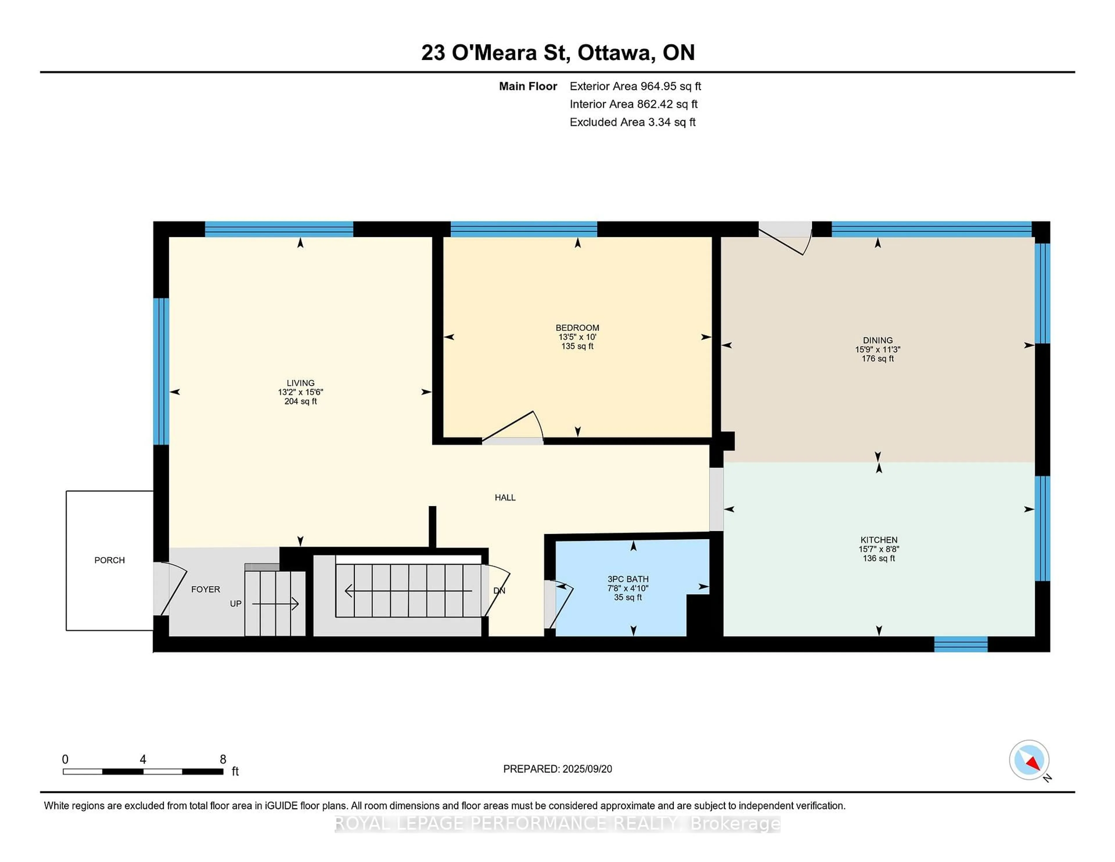 Floor plan for 23 O'Meara St, Ottawa Ontario K1Y 2S8