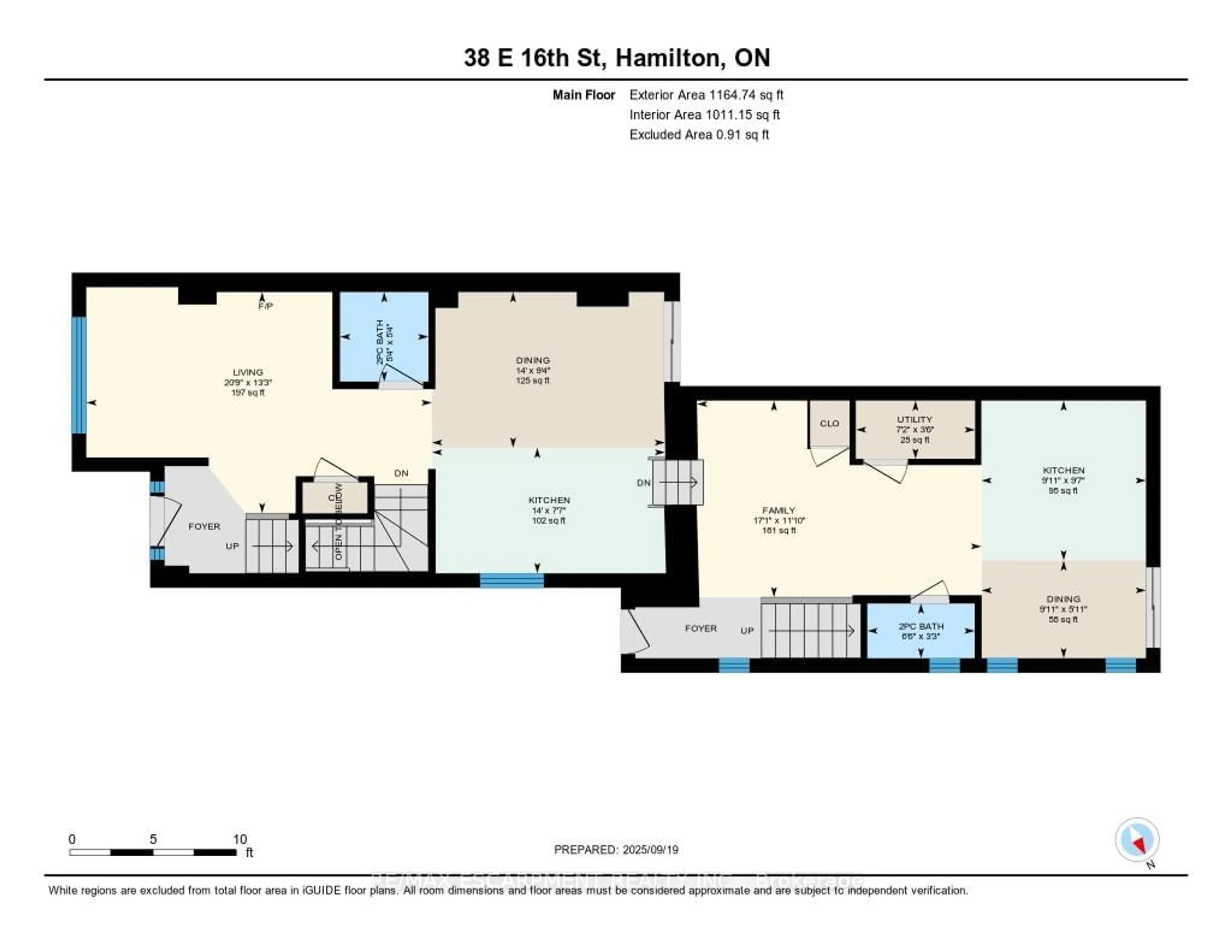 Floor plan for 38 East 16th St, Hamilton Ontario L9A 4H9