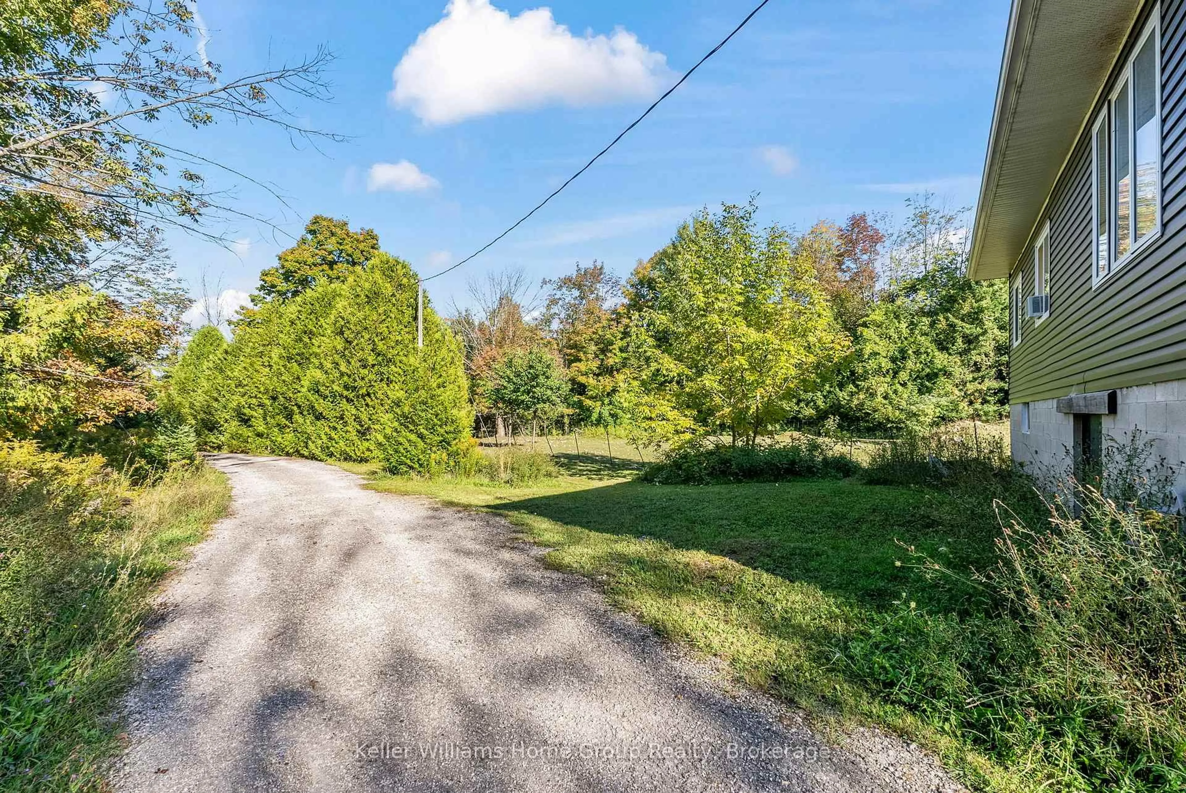 A pic from outside/outdoor area/front of a property/back of a property/a pic from drone, forest/trees view for 125 North Diagonal Rd, South Bruce Peninsula Ontario N0H 2T0