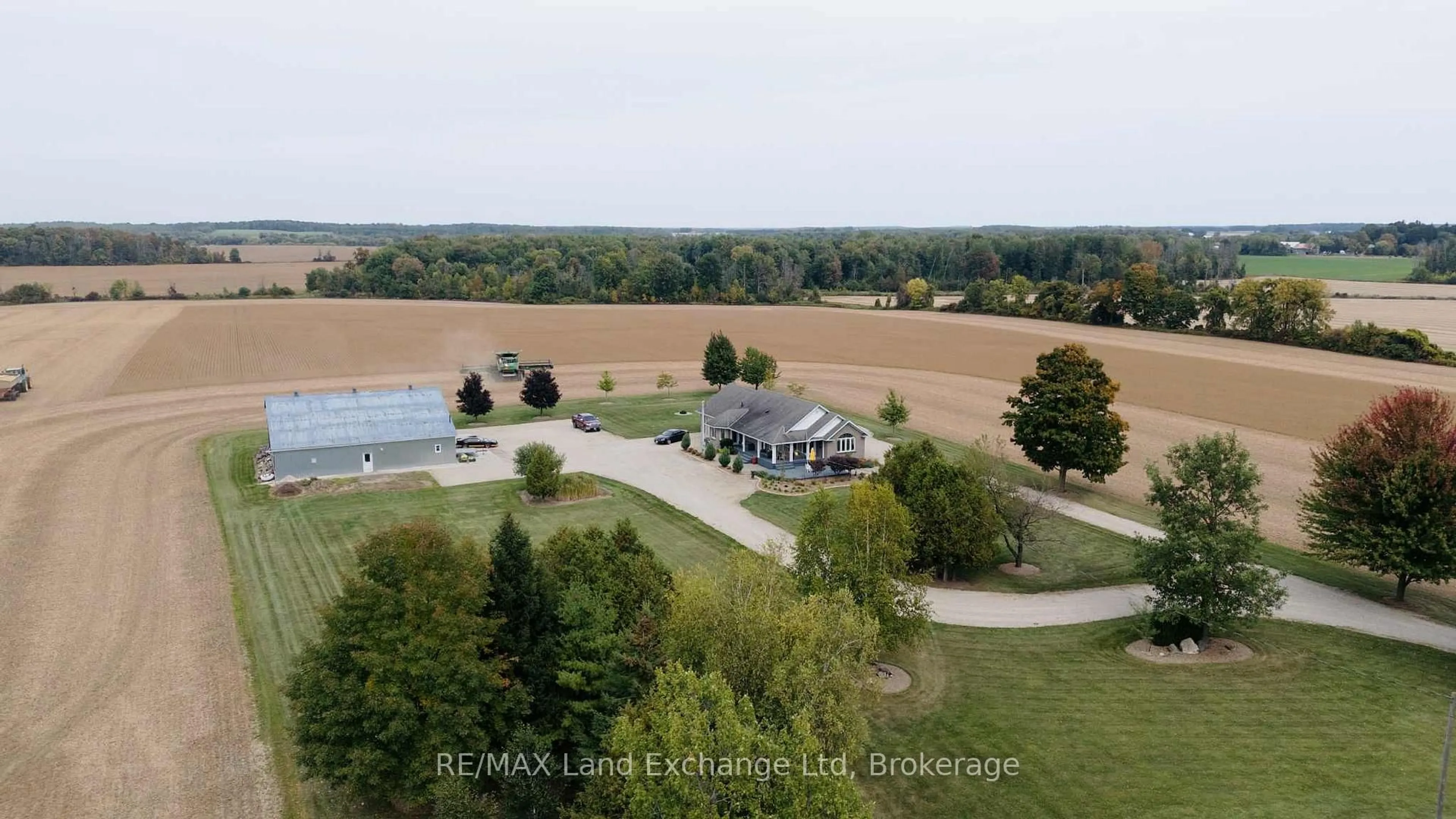 A pic from outside/outdoor area/front of a property/back of a property/a pic from drone, water/lake/river/ocean view for 42056 Morris Rd, Morris Turnberry Ontario N0G 1H0