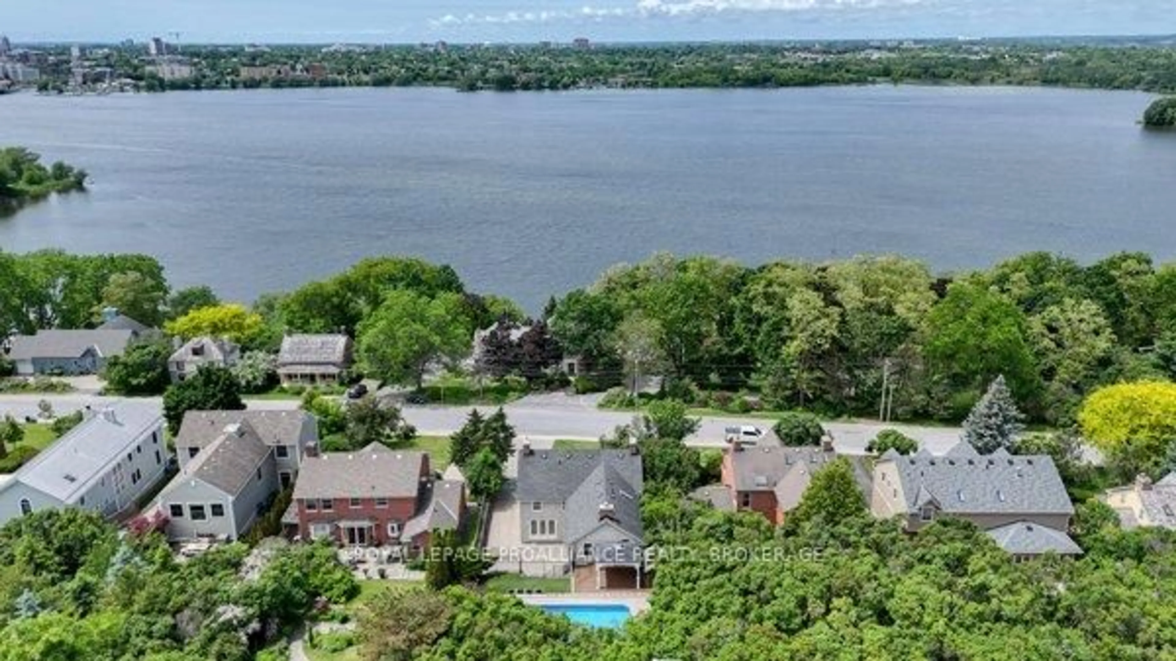 A pic from outside/outdoor area/front of a property/back of a property/a pic from drone, water/lake/river/ocean view for 254 Main St, Kingston Ontario K7K 6W4