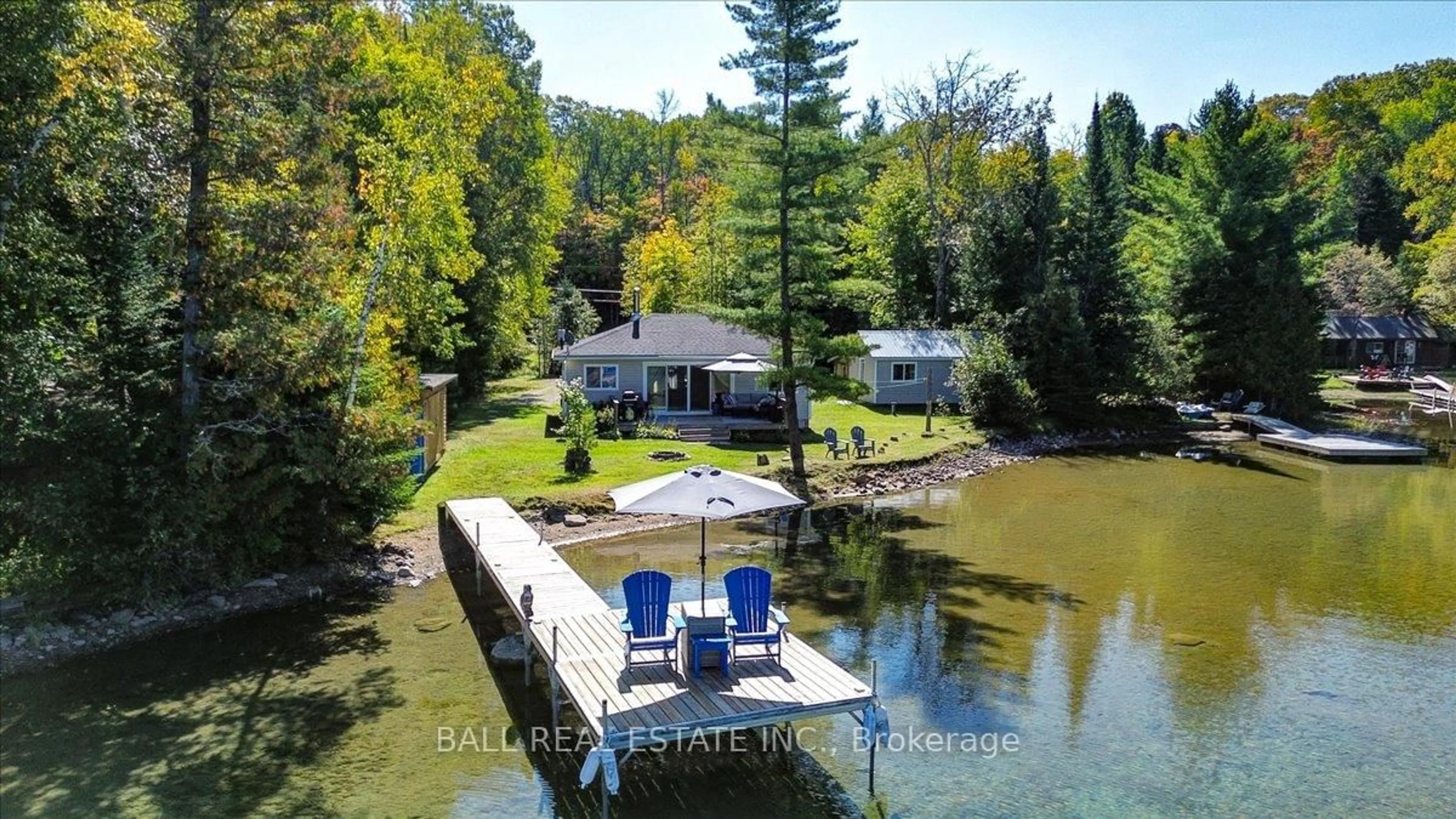 A pic from outside/outdoor area/front of a property/back of a property/a pic from drone, water/lake/river/ocean view for 224 Bay Shore Dr, Bancroft Ontario K0L 1C0
