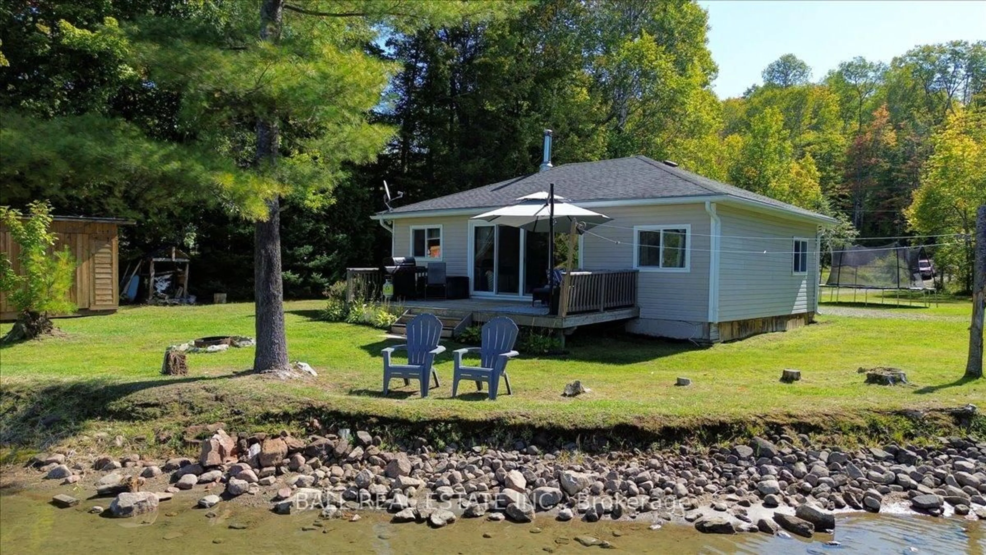 Patio, water/lake/river/ocean view for 224 Bay Shore Dr, Bancroft Ontario K0L 1C0