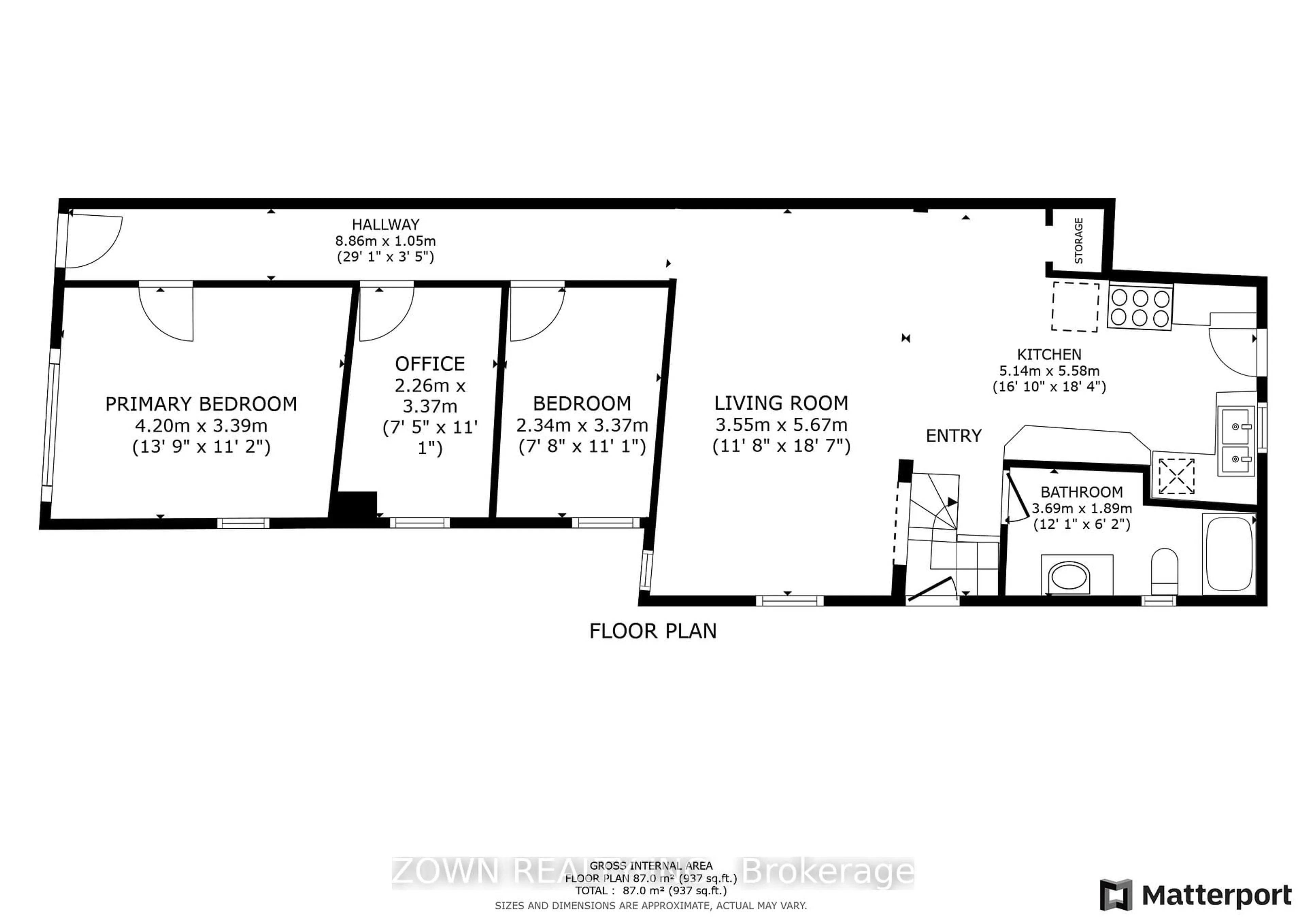 Floor plan for 64 Sheaffe St, Hamilton Ontario L8R 2E9