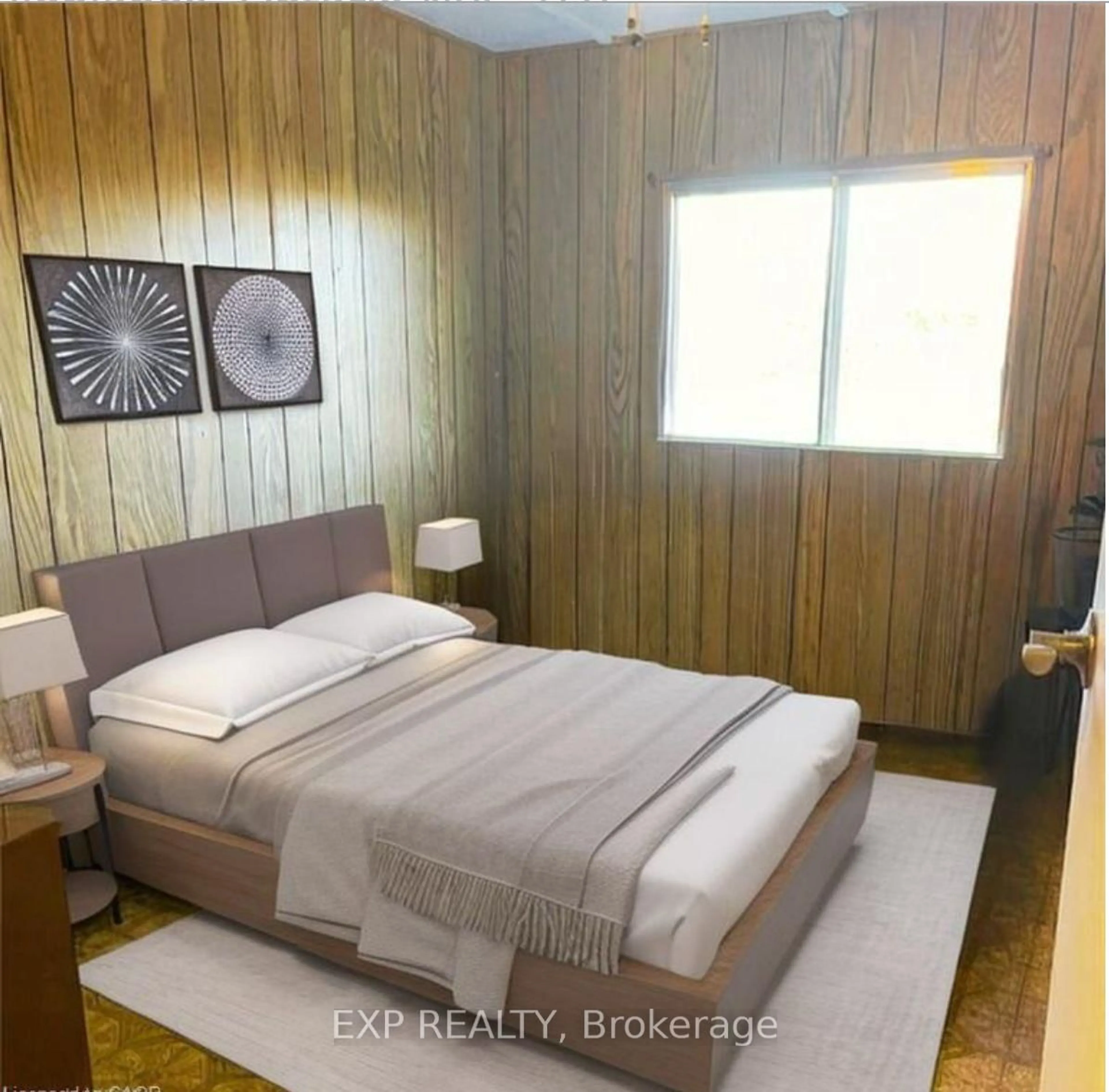 Bedroom with bed, wood/laminate floor for 813016 East Back Line, Grey Highlands Ontario N0C 1L0