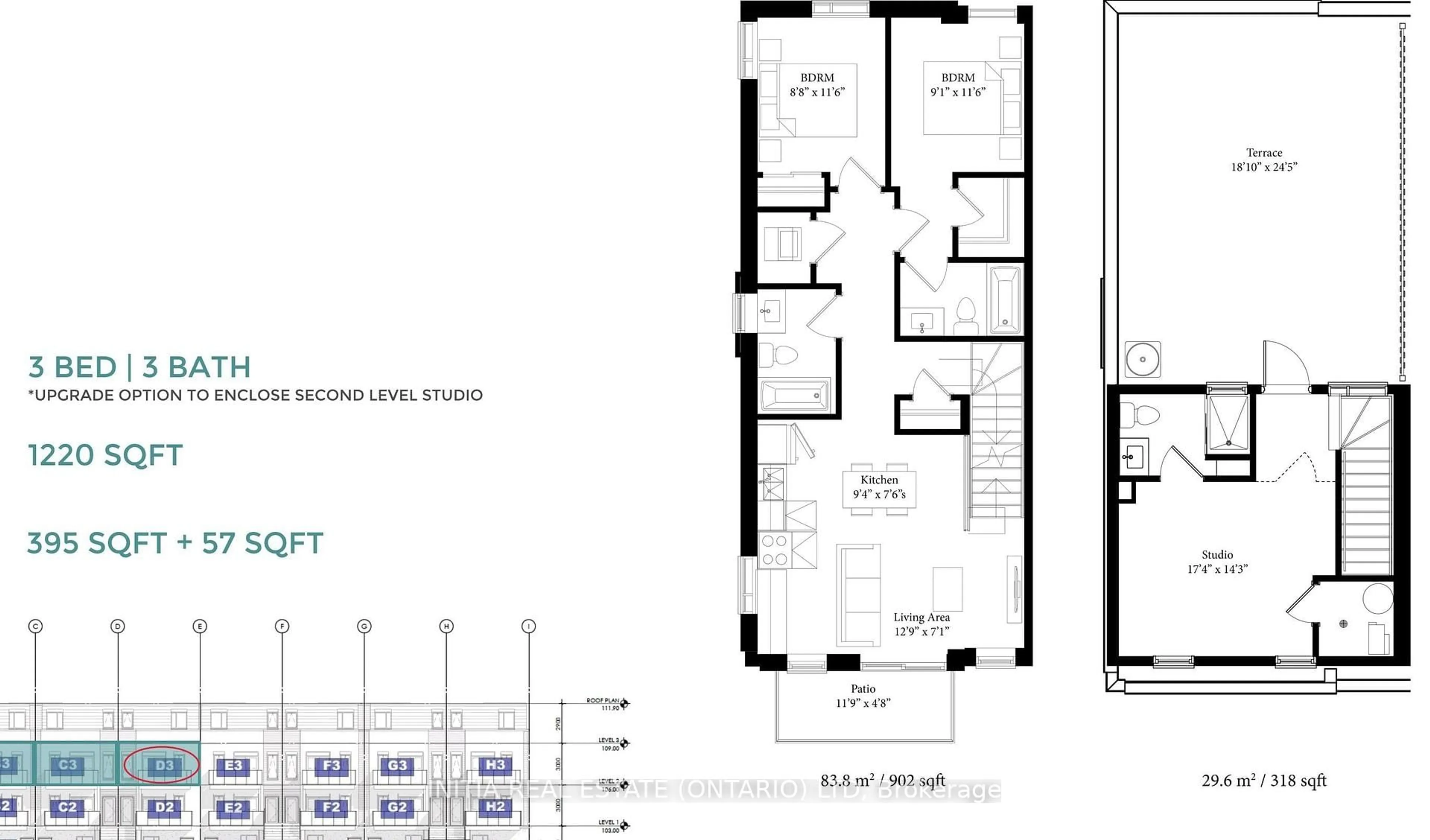 Floor plan for 854 DOON VILLAGE Rd #SUITE 18-UNIT D3, Kitchener Ontario N2P 1A3