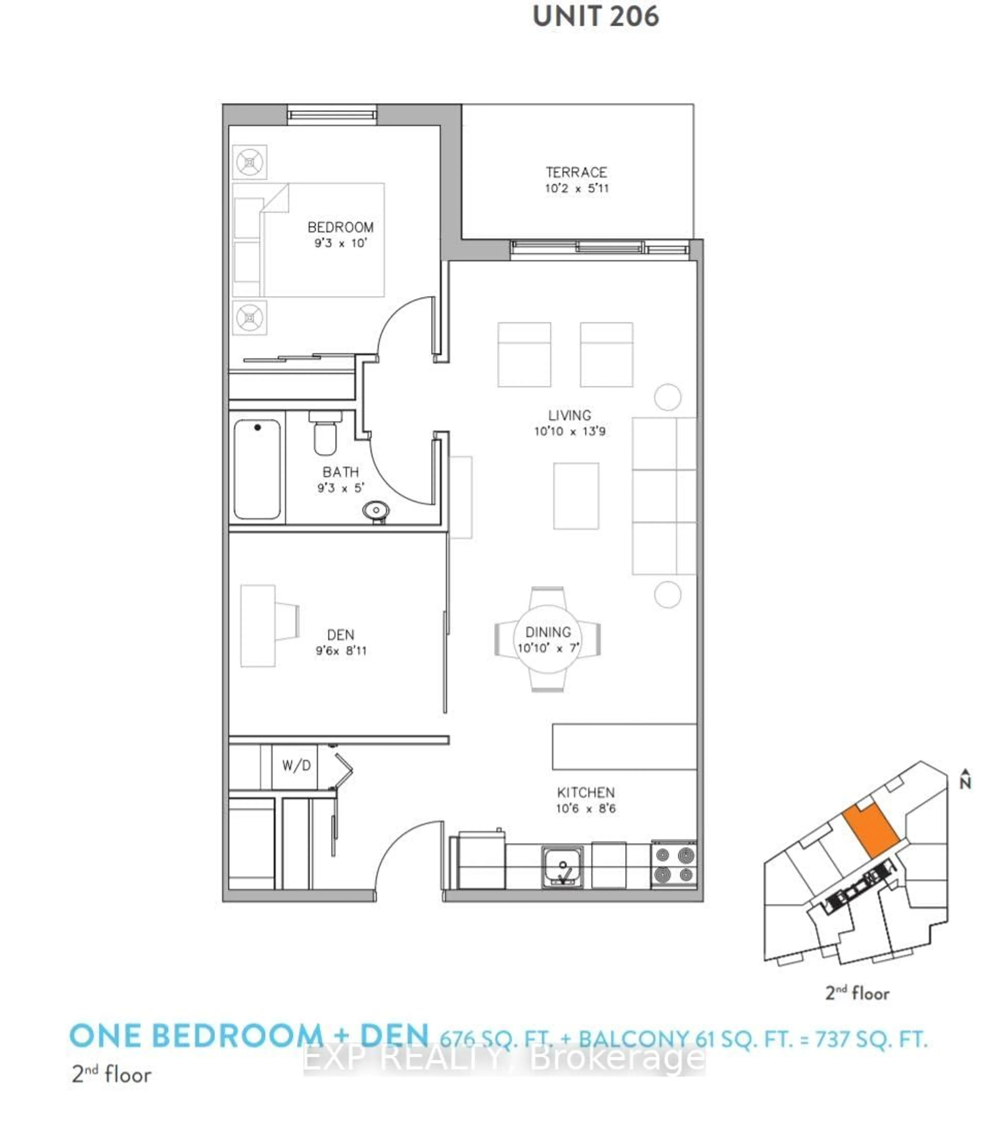 Floor plan for 1000 Wellington St #206, Ottawa Ontario K1Y 2X9