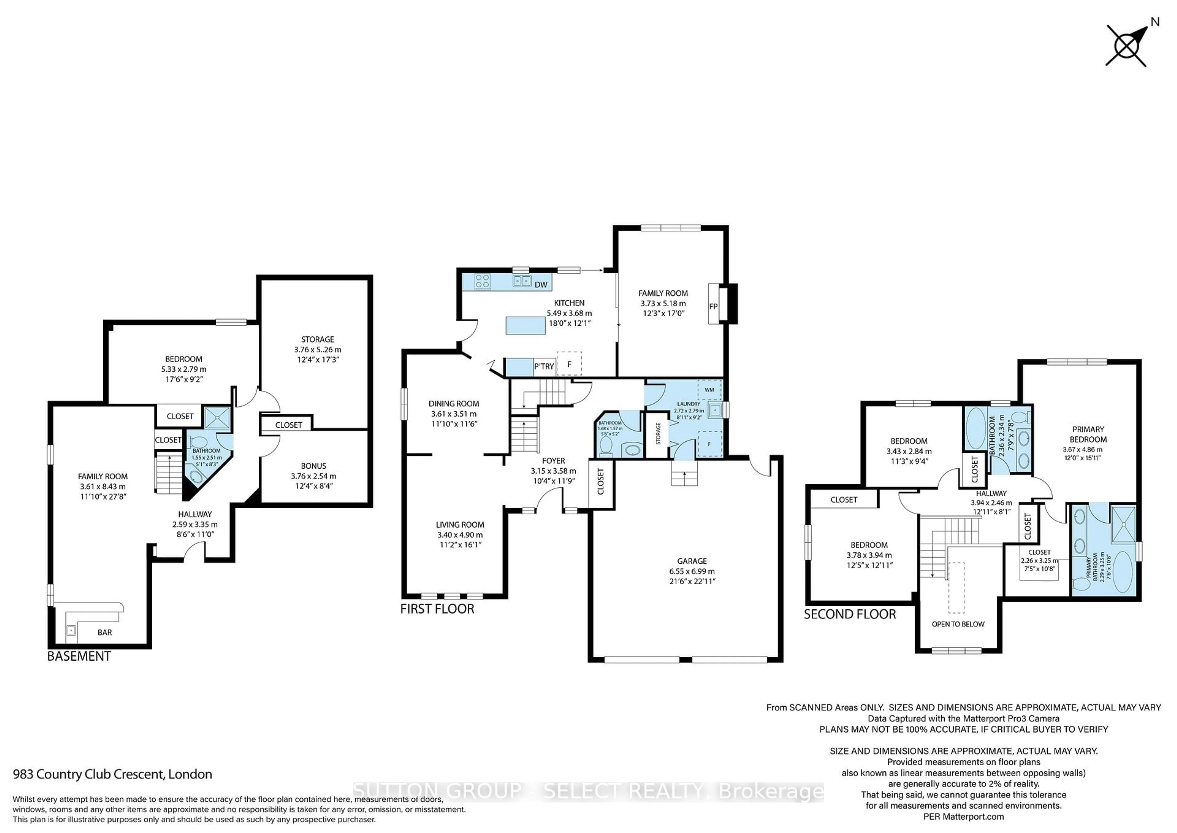 Floor plan for 983 Country Club Cres, London South Ontario N6C 5R6
