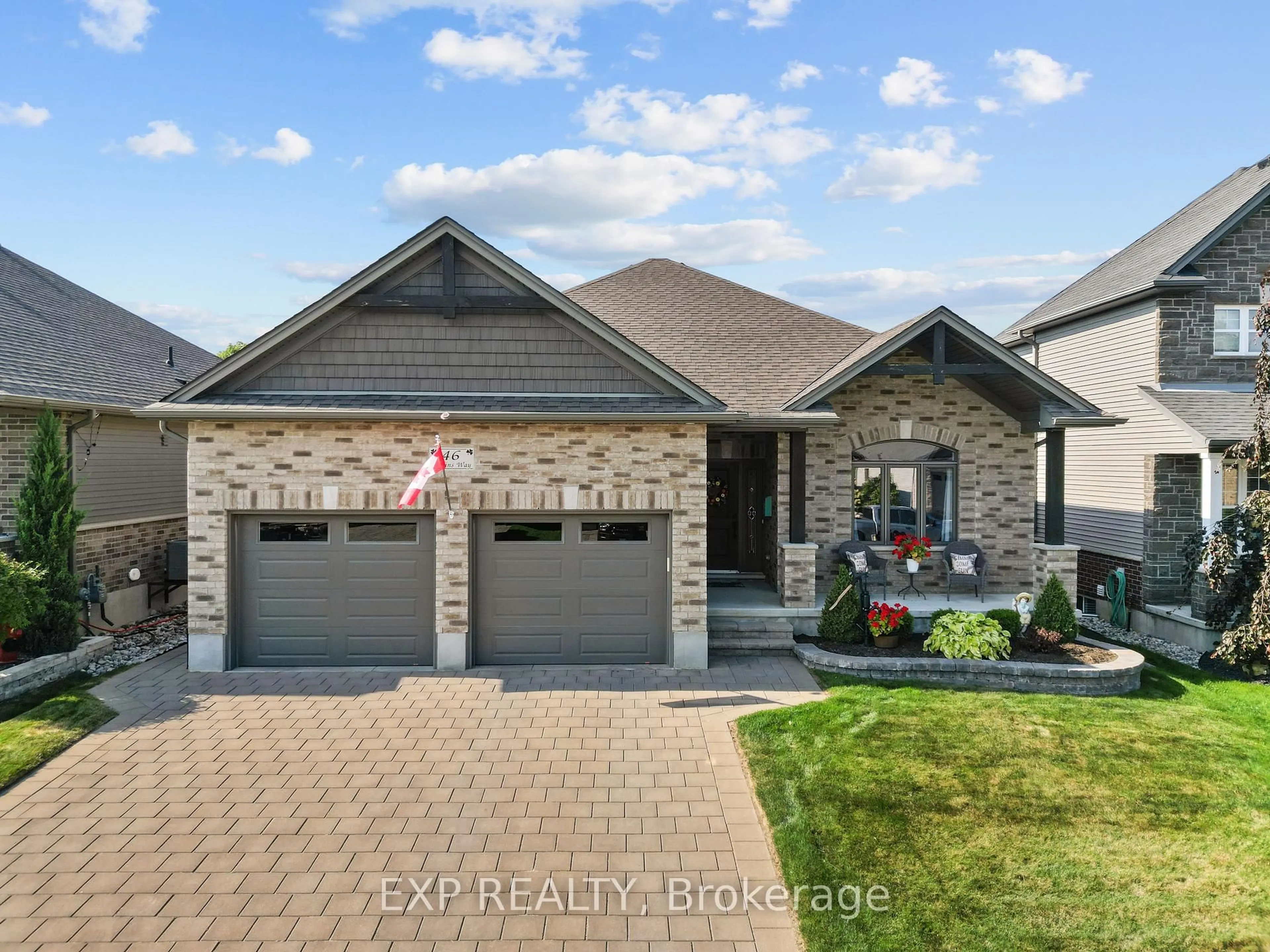 Home with brick exterior material, street for 46 Collins Way, Strathroy-Caradoc Ontario N7G 0E5