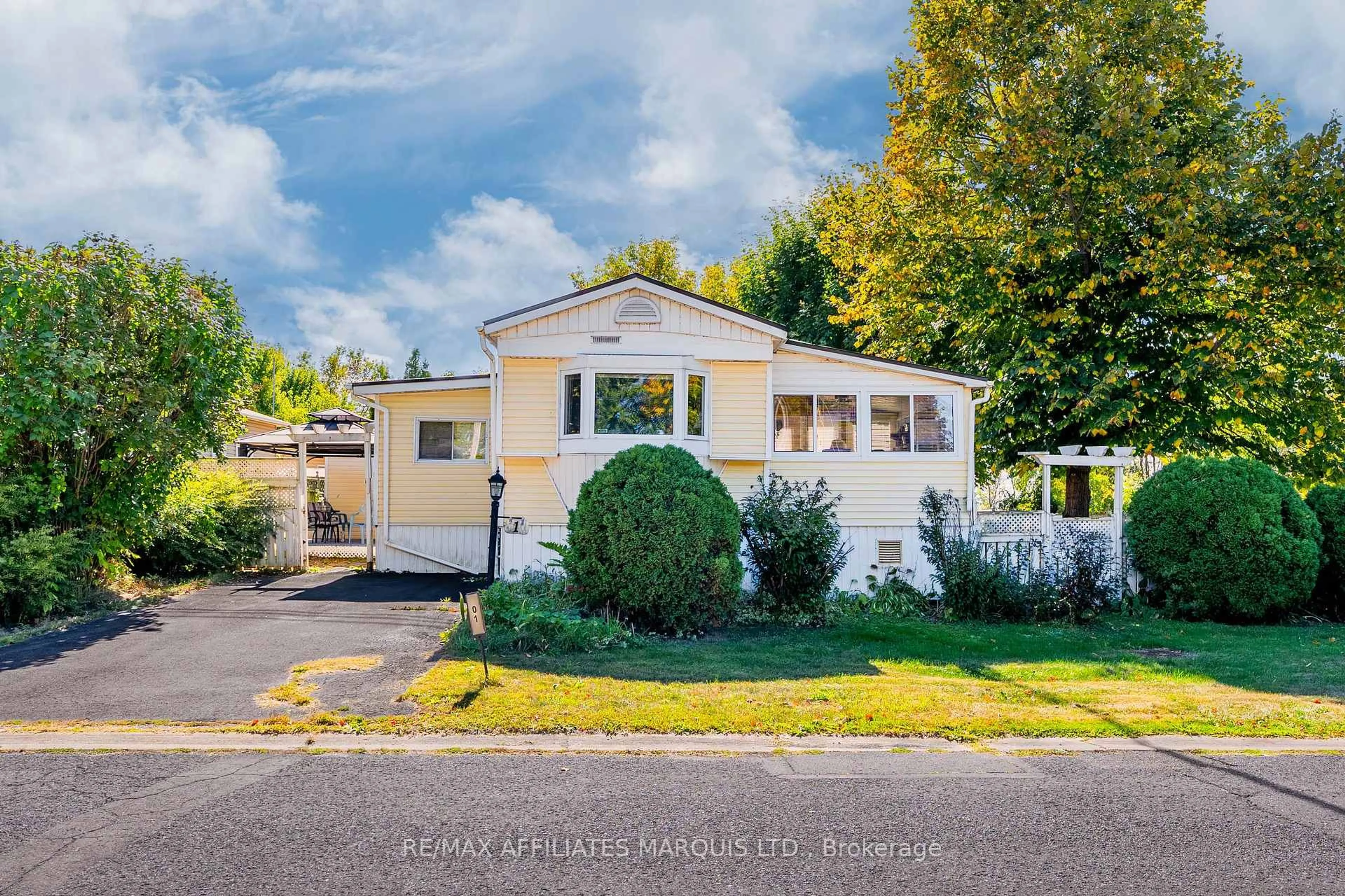 Home with vinyl exterior material, street for 2201 Power Dam Dr #Unit 1, Cornwall Ontario K6J 5W5