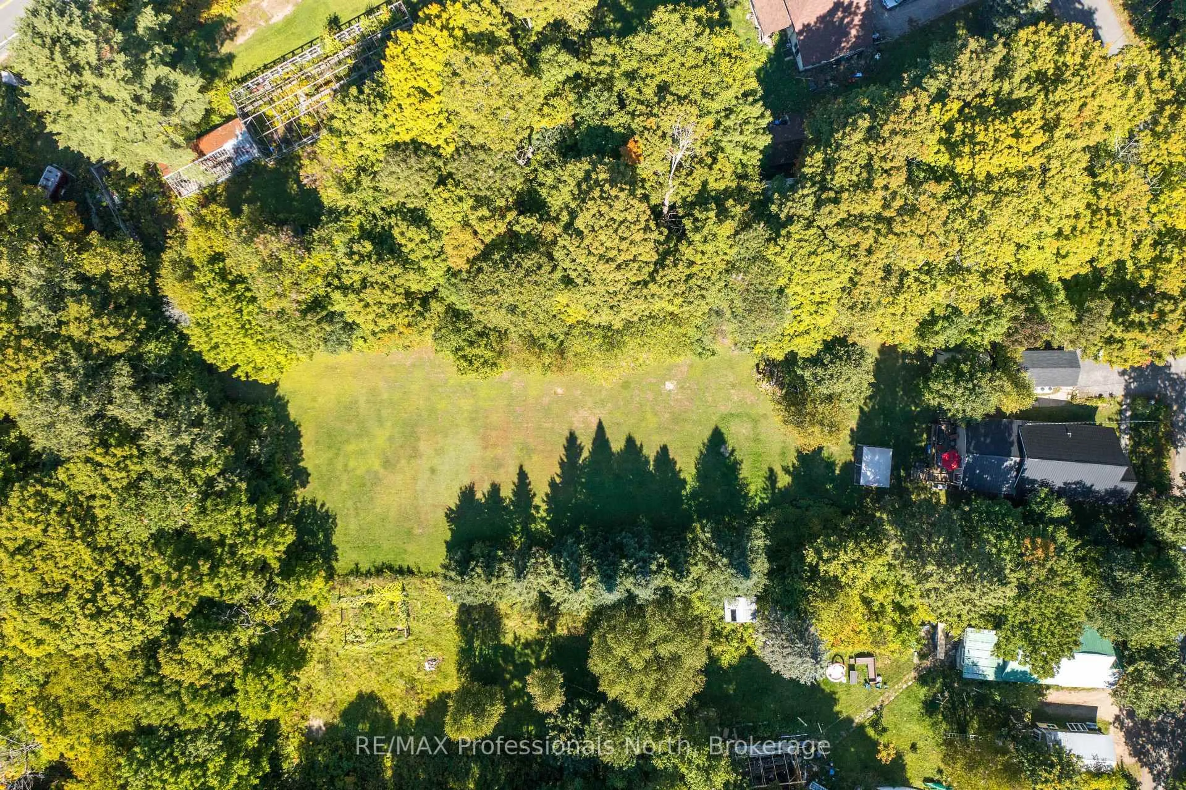 A pic from outside/outdoor area/front of a property/back of a property/a pic from drone, forest/trees view for 32 Bethune Rd, Huntsville Ontario P1H 2J2