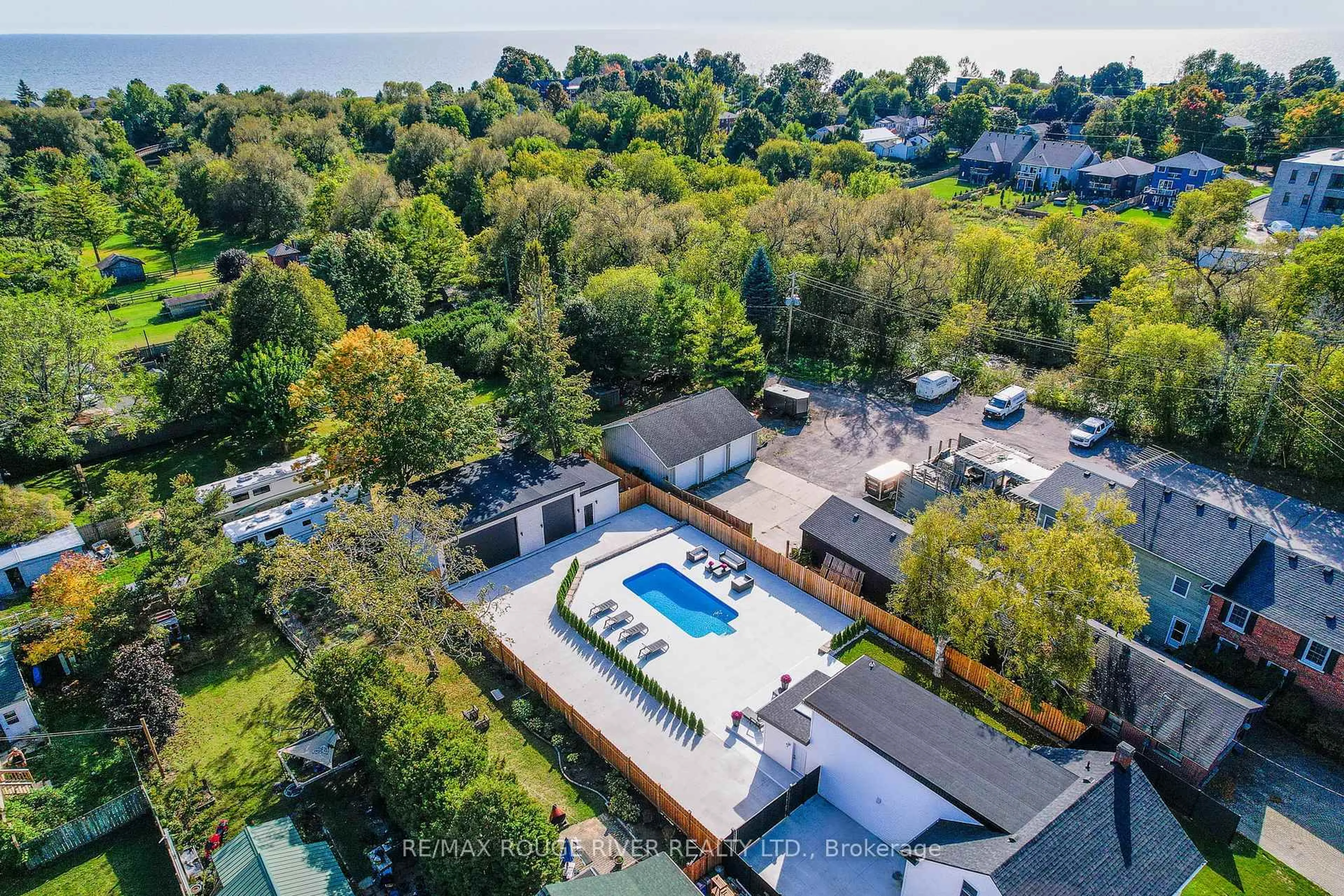 A pic from outside/outdoor area/front of a property/back of a property/a pic from drone, water/lake/river/ocean view for 375 King St, Cobourg Ontario K9A 2N6