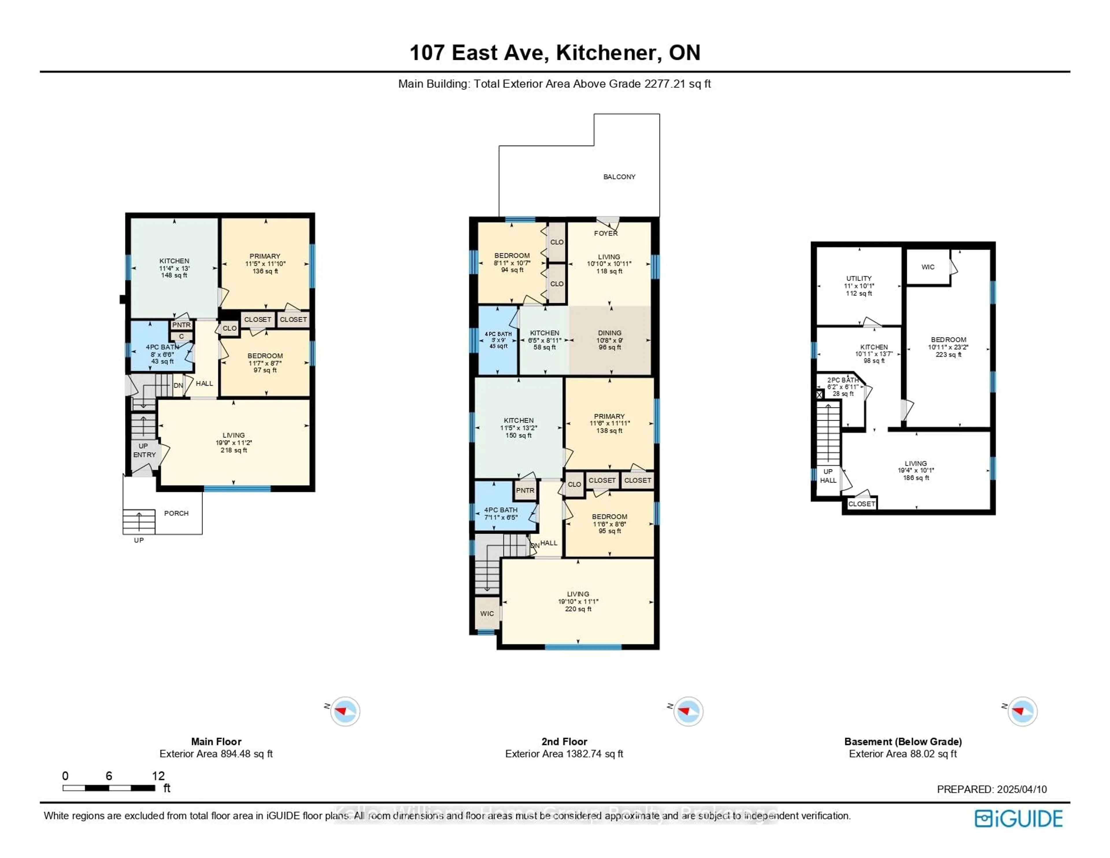 Floor plan for 107 East Ave, Kitchener Ontario N2H 1Y6