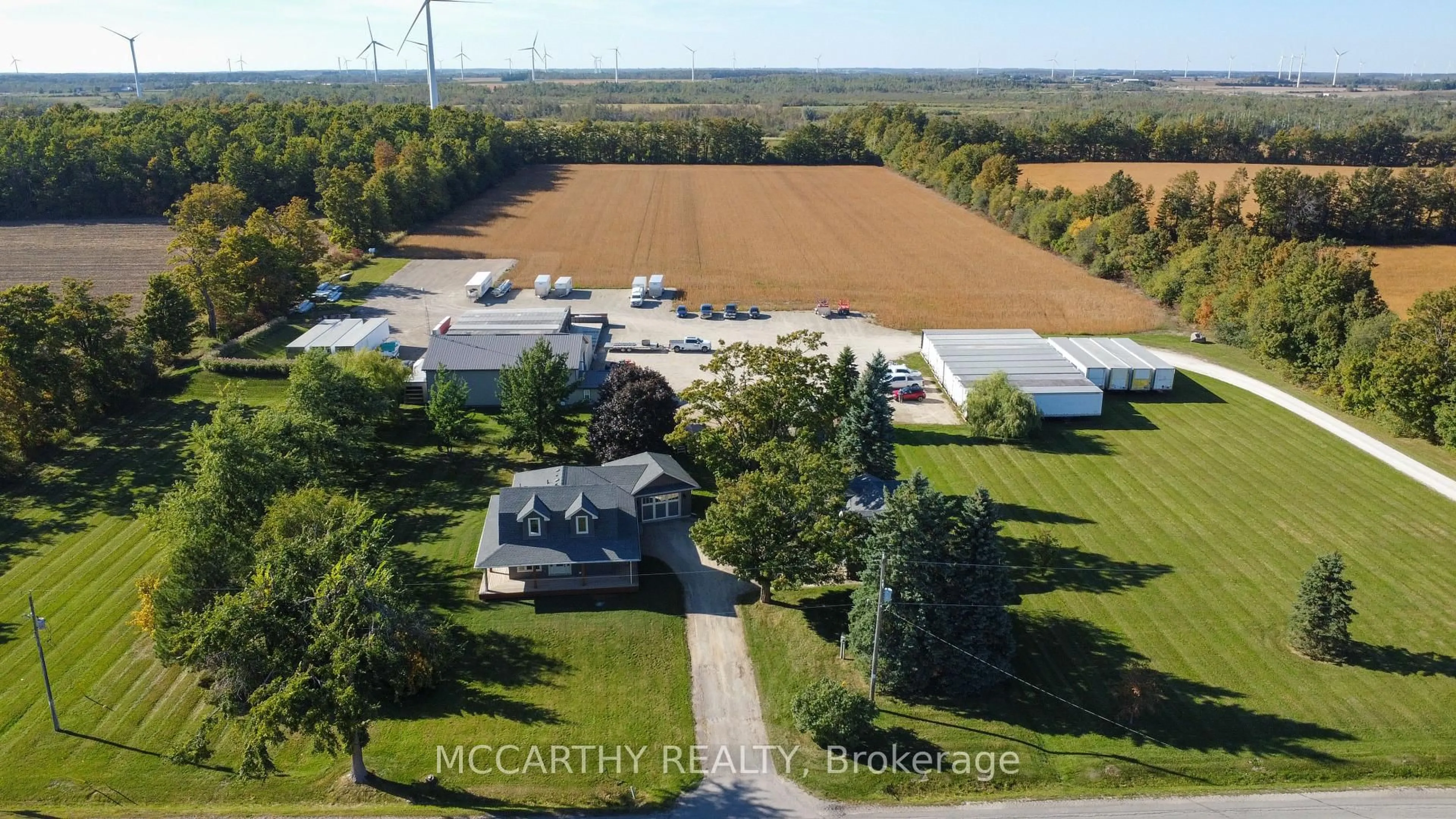 A pic from outside/outdoor area/front of a property/back of a property/a pic from drone, water/lake/river/ocean view for 582335 County Road 17 St, Melancthon Ontario L9V 2L6