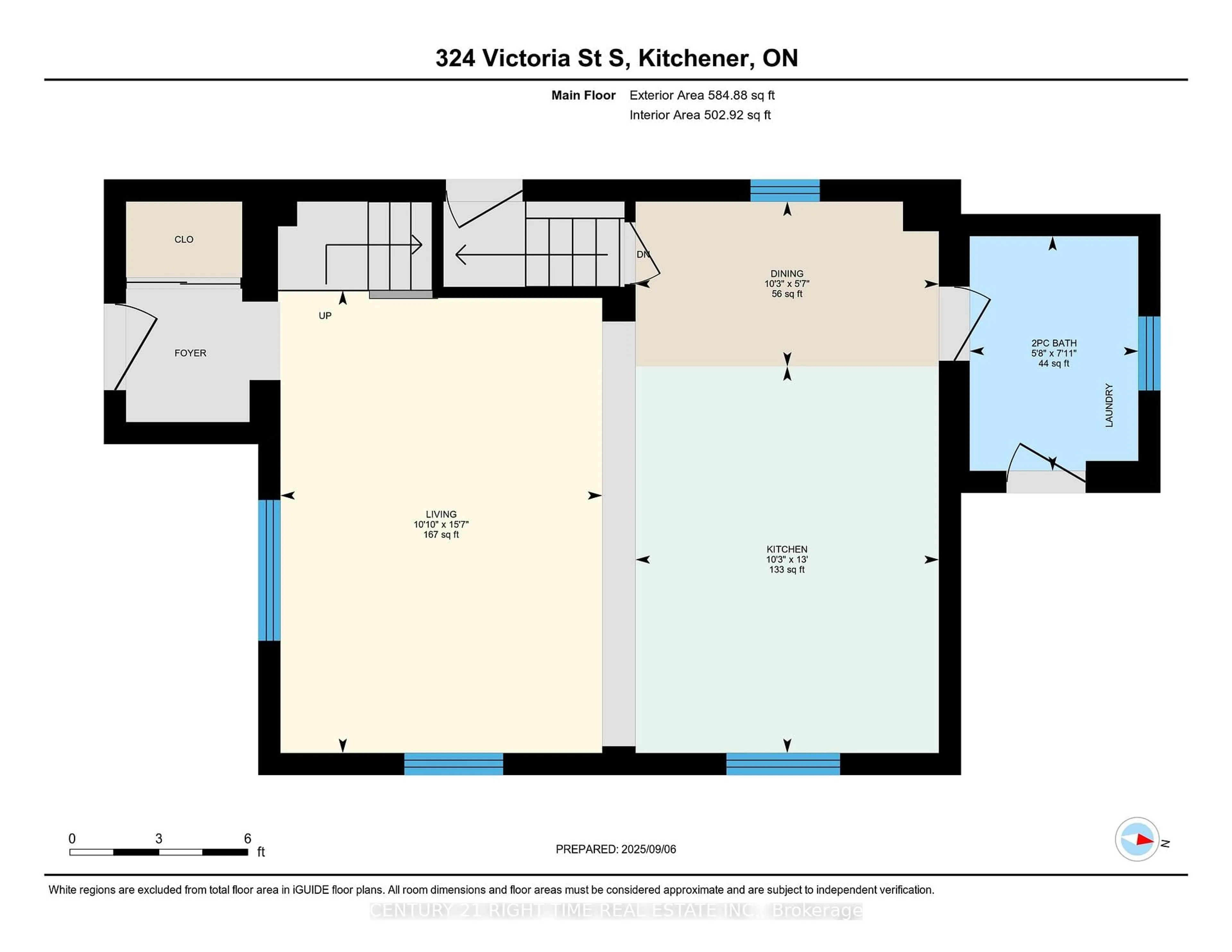 Floor plan for 324 VICTORIA St, Kitchener Ontario N2M 3A3