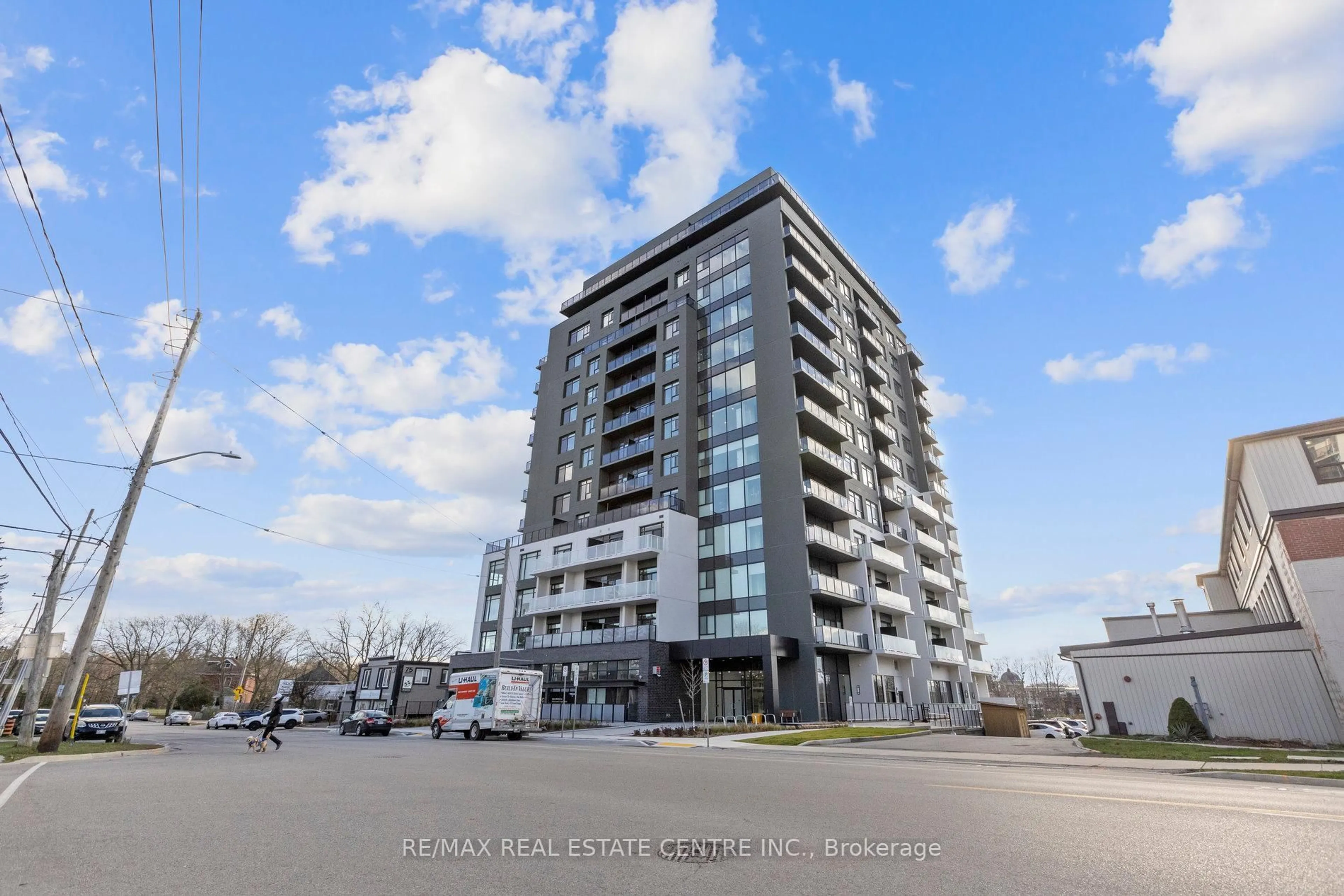 A pic from outside/outdoor area/front of a property/back of a property/a pic from drone, building for 71 Wyndham St #703, Guelph Ontario N1E 5R3