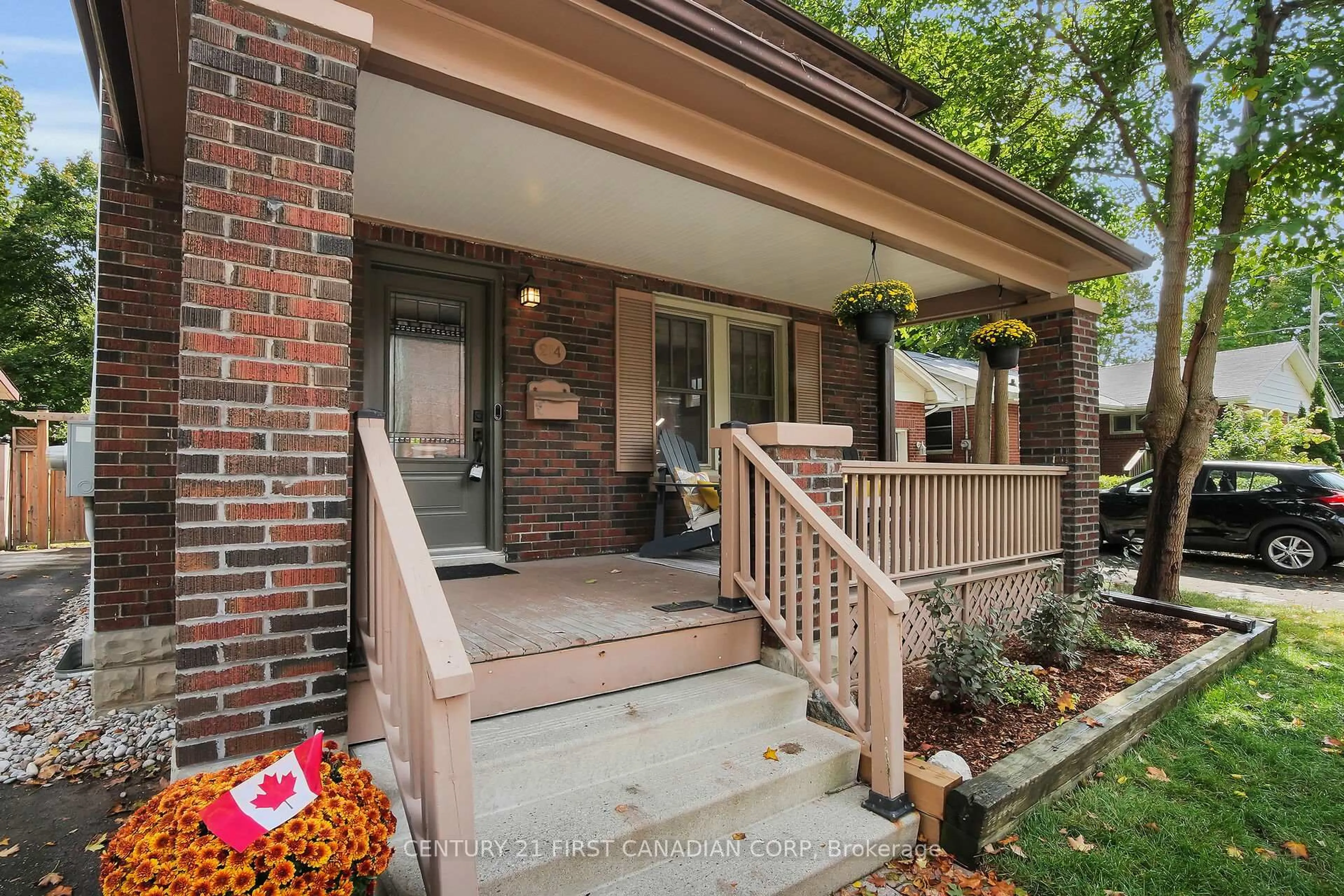 Home with brick exterior material, street for 214 Langley St, London South Ontario N6C 4G6