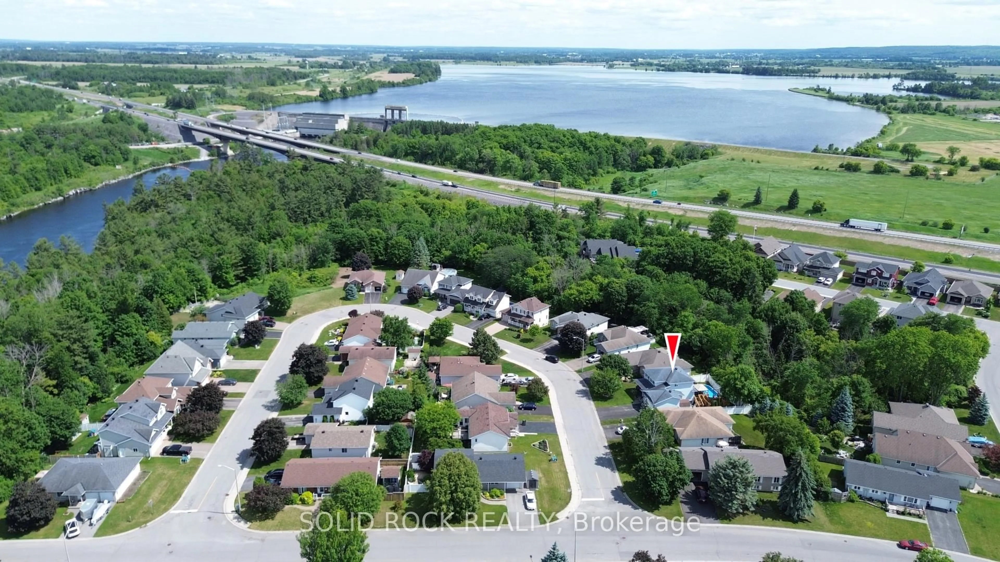 A pic from outside/outdoor area/front of a property/back of a property/a pic from drone, water/lake/river/ocean view for 3 River Ridge Cres, Arnprior Ontario K7S 3W1