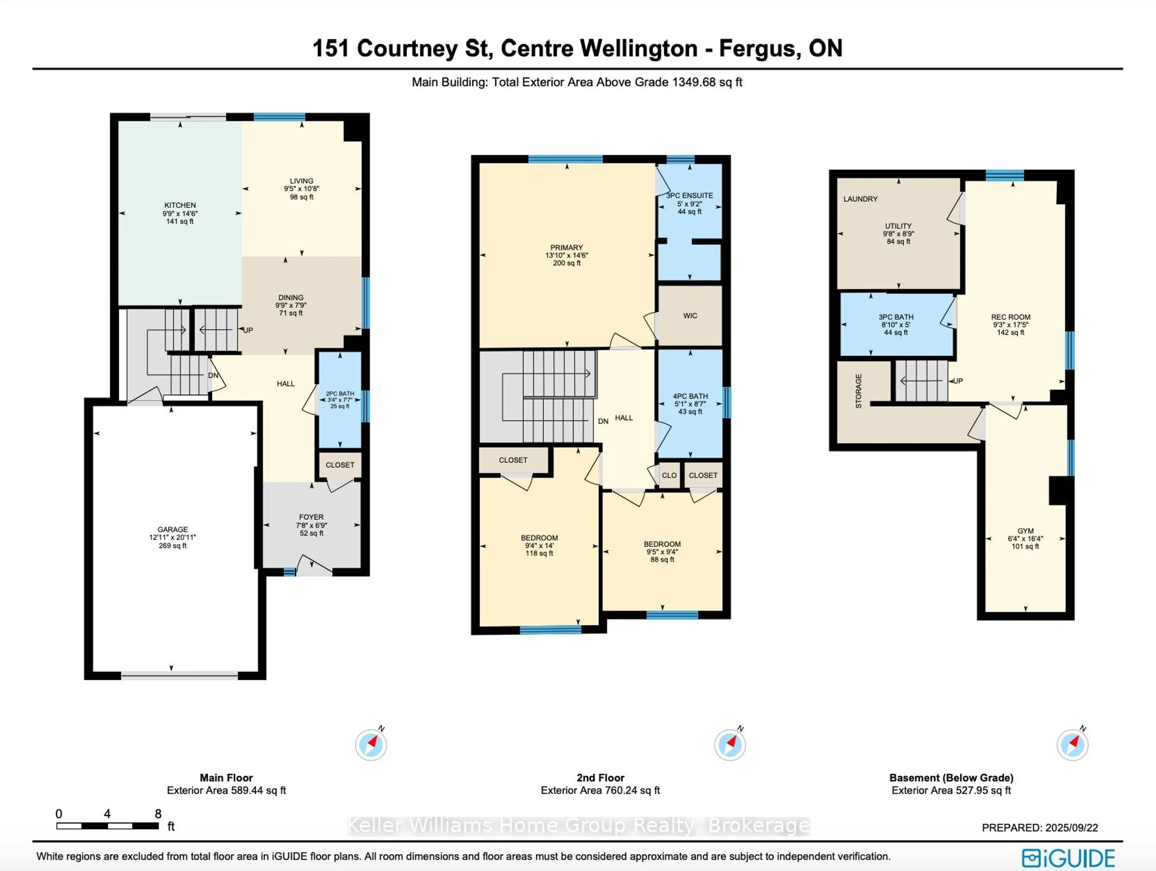 Floor plan for 151 COURTNEY St, Centre Wellington Ontario N1M 0E2