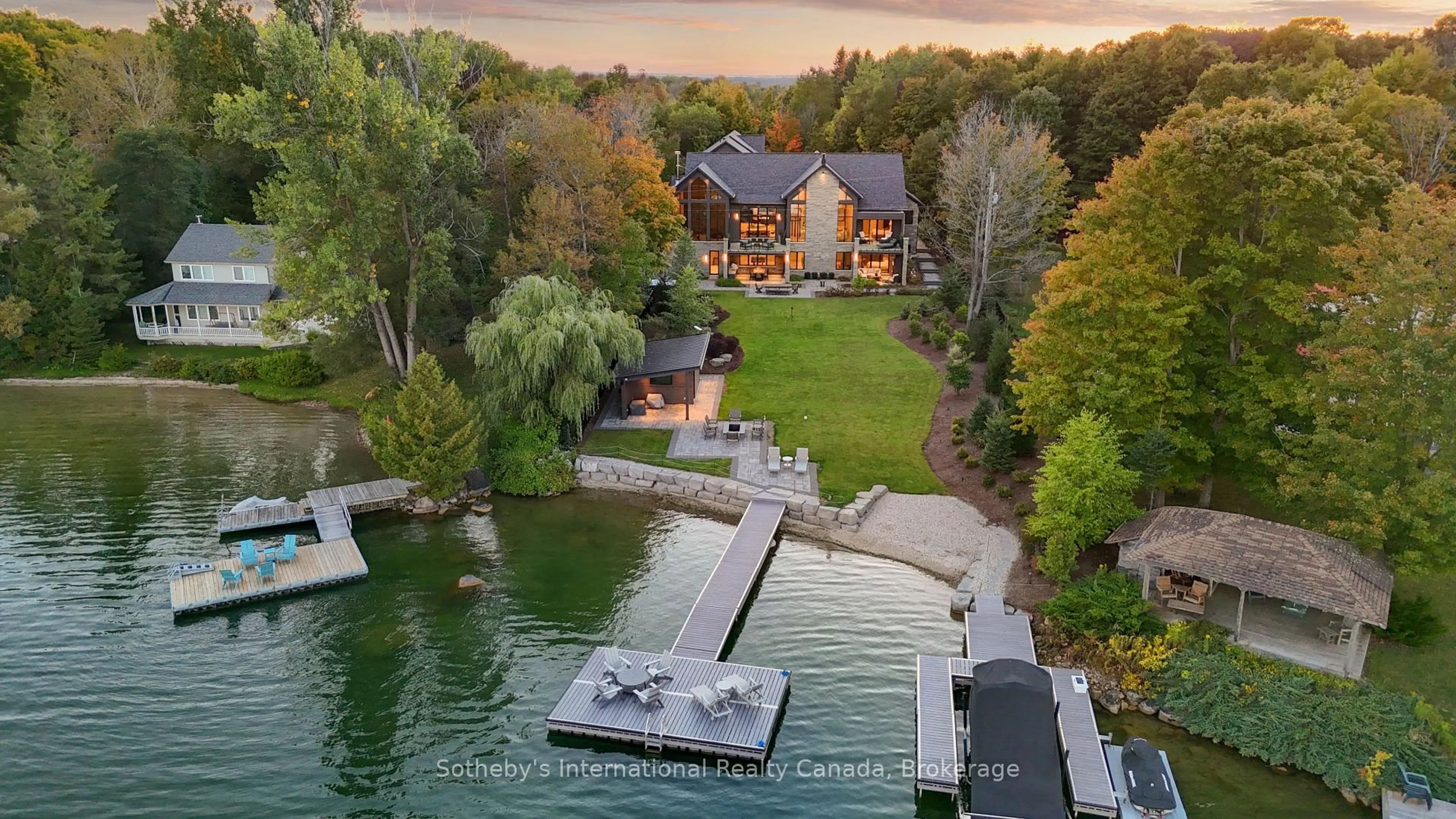 A pic from outside/outdoor area/front of a property/back of a property/a pic from drone, water/lake/river/ocean view for 194457 Grey 13 Rd, Grey Highlands Ontario N0C 1E0
