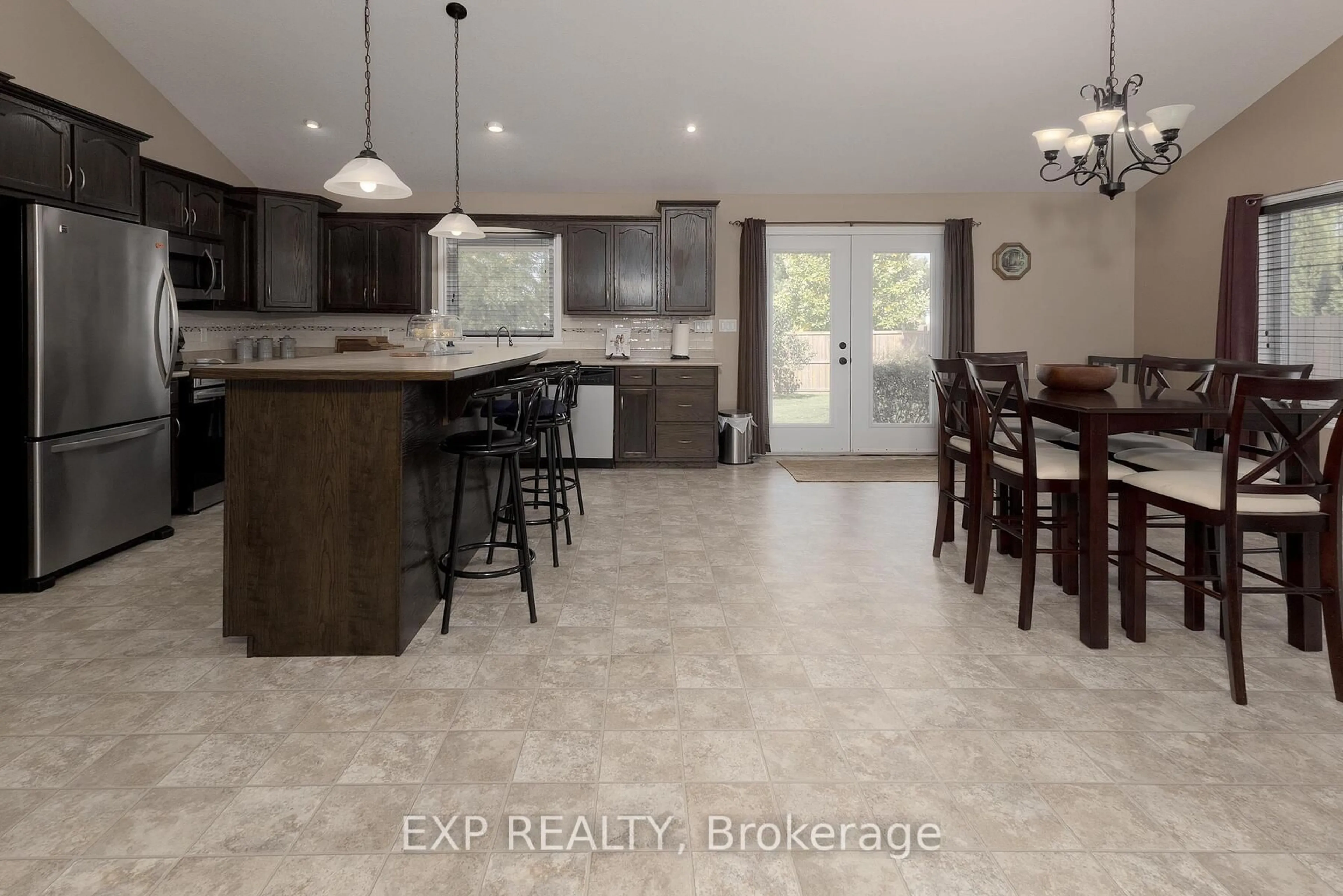 Open concept kitchen, ceramic/tile floor for 38 Fulton St, Bayham Ontario N0J 1Z0