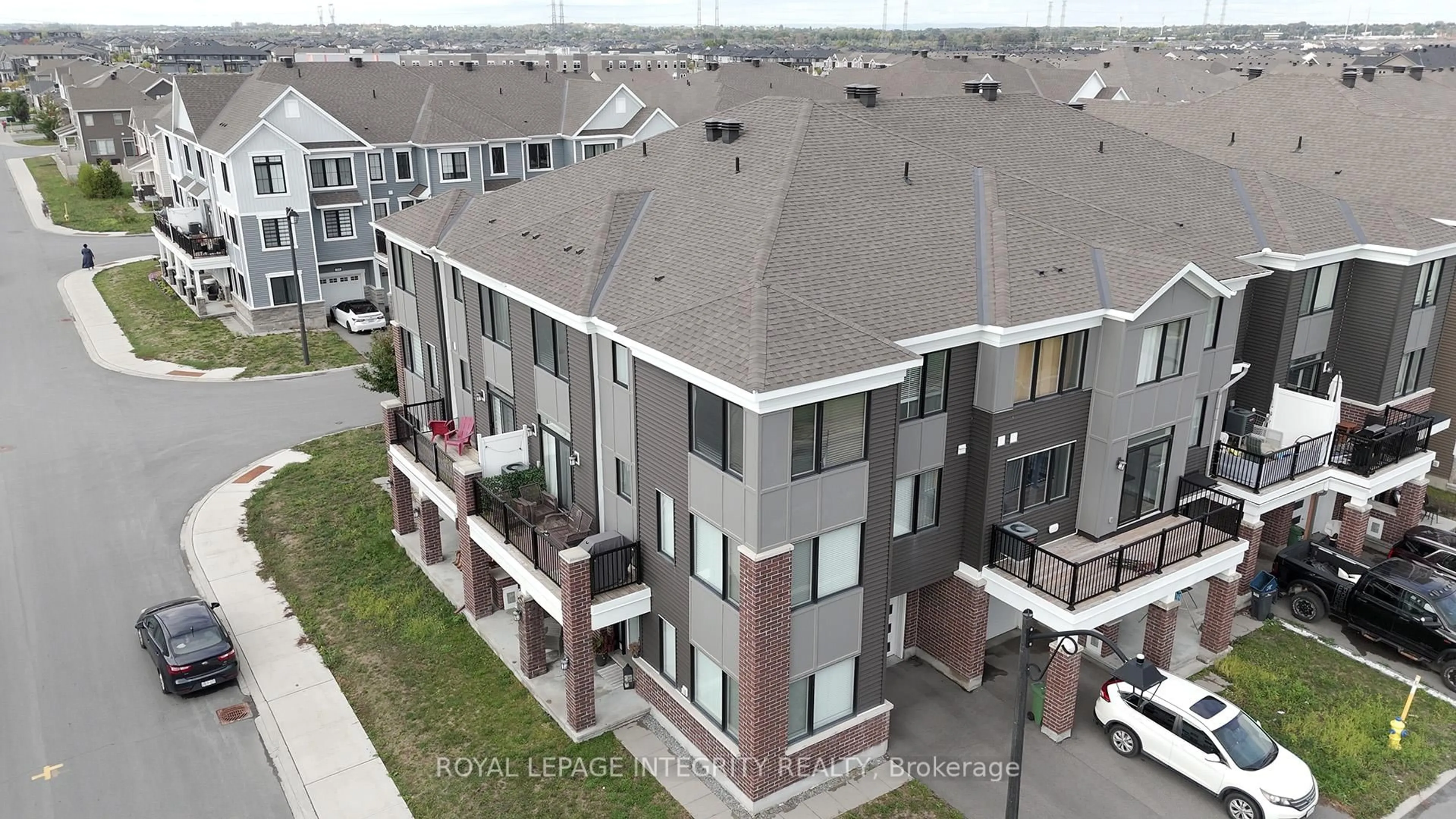 A pic from outside/outdoor area/front of a property/back of a property/a pic from drone, city buildings view from balcony for 184 Pictou Cres, Ottawa Ontario K2V 0R2