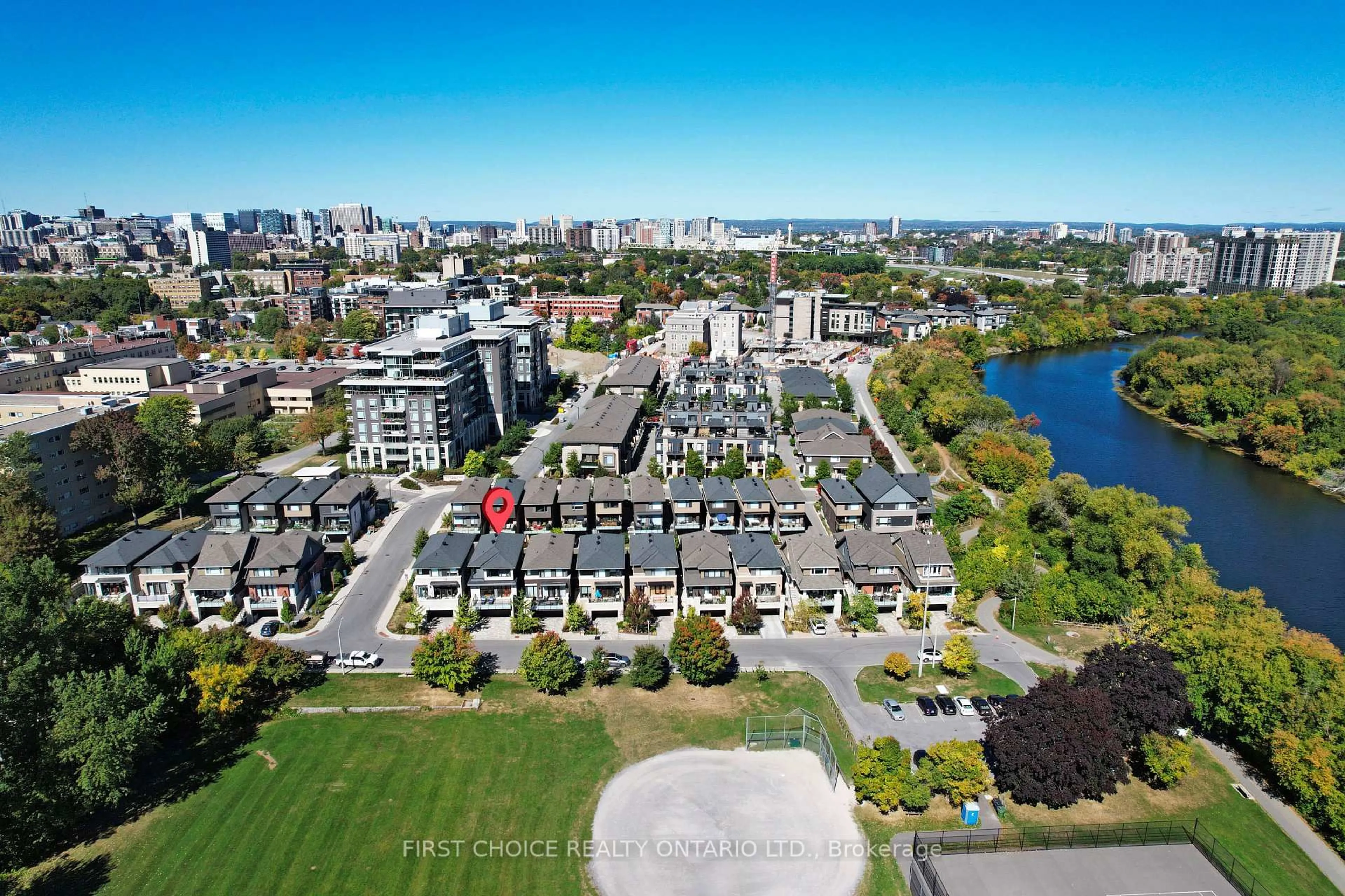 A pic from outside/outdoor area/front of a property/back of a property/a pic from drone, water/lake/river/ocean view for 127 Clegg St, Ottawa Ontario K1S 5P7