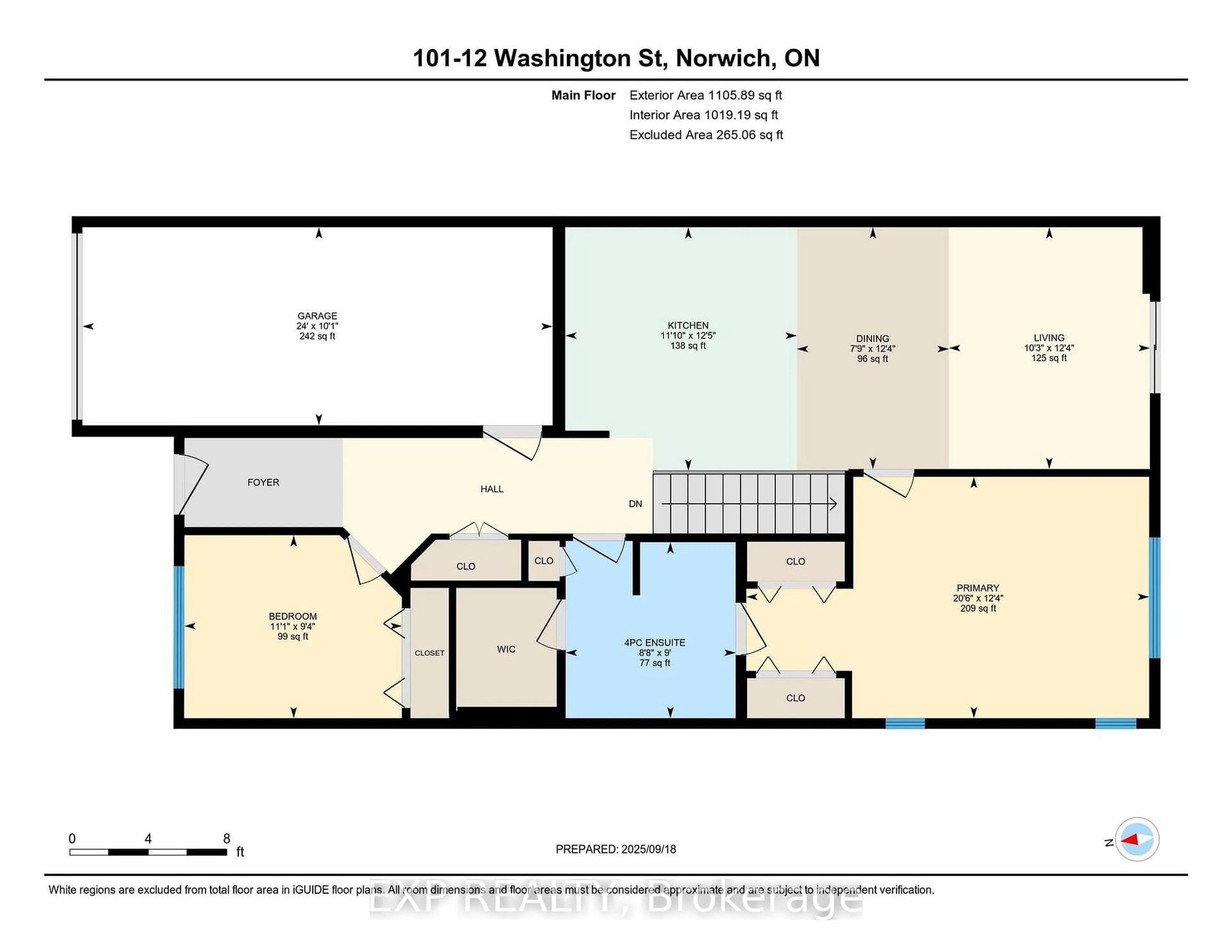 Floor plan for 12 Washington St #101, Norwich Ontario N0J 1P0