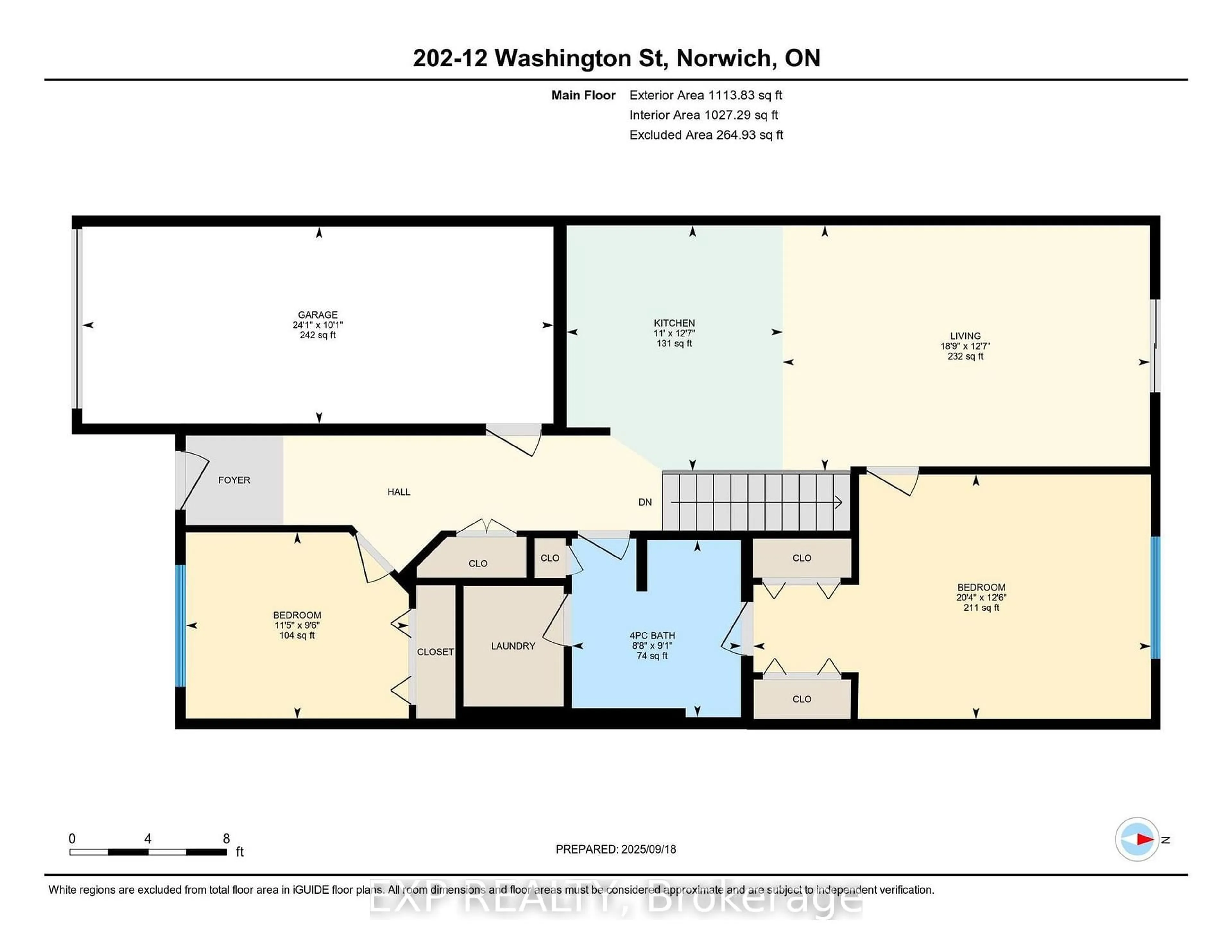 Floor plan for 12 Washington St #202, Norwich Ontario N0J 1P0
