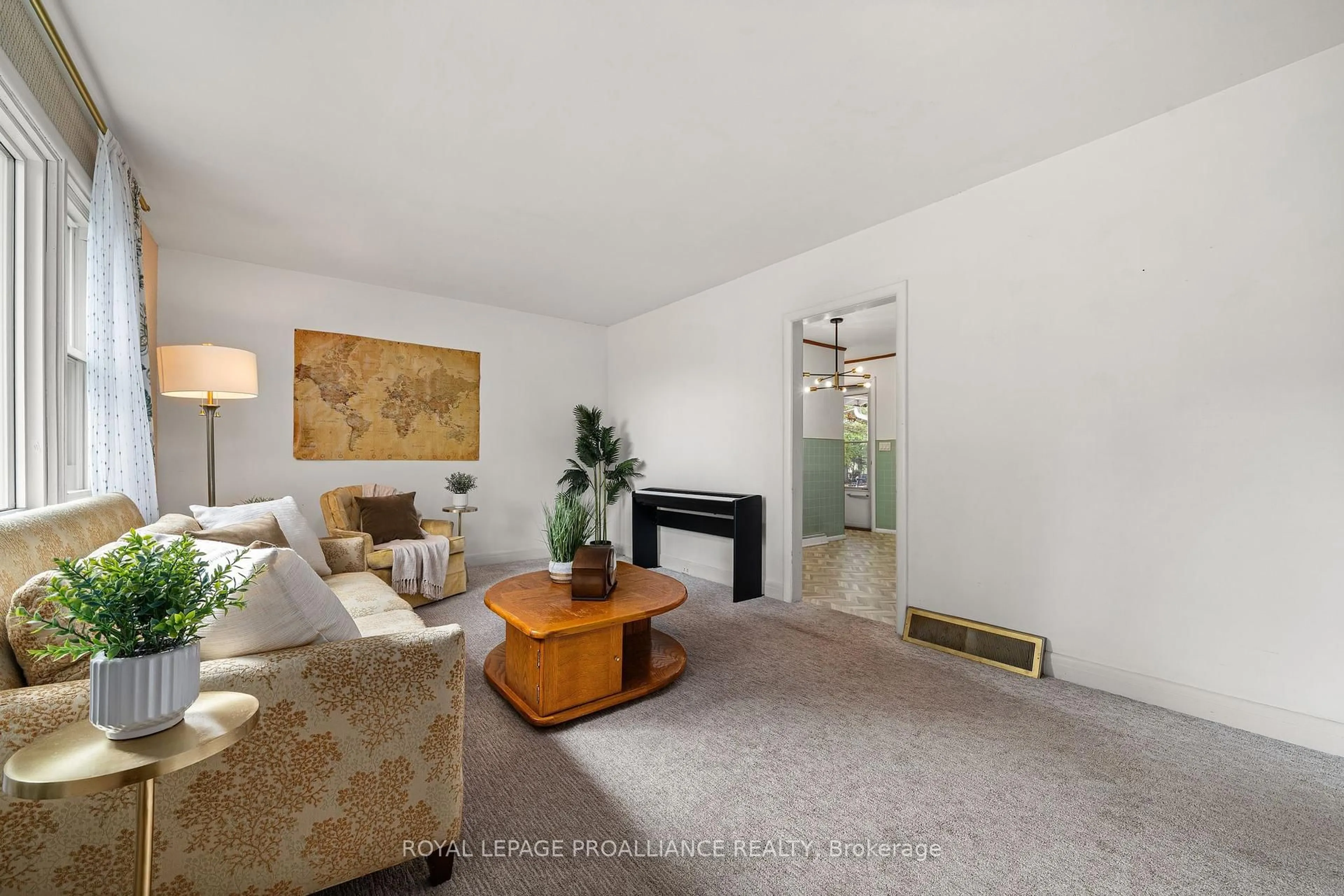 Living room with furniture, carpet floor for 1446 County Road 12, Prince Edward County Ontario K0K 2T0