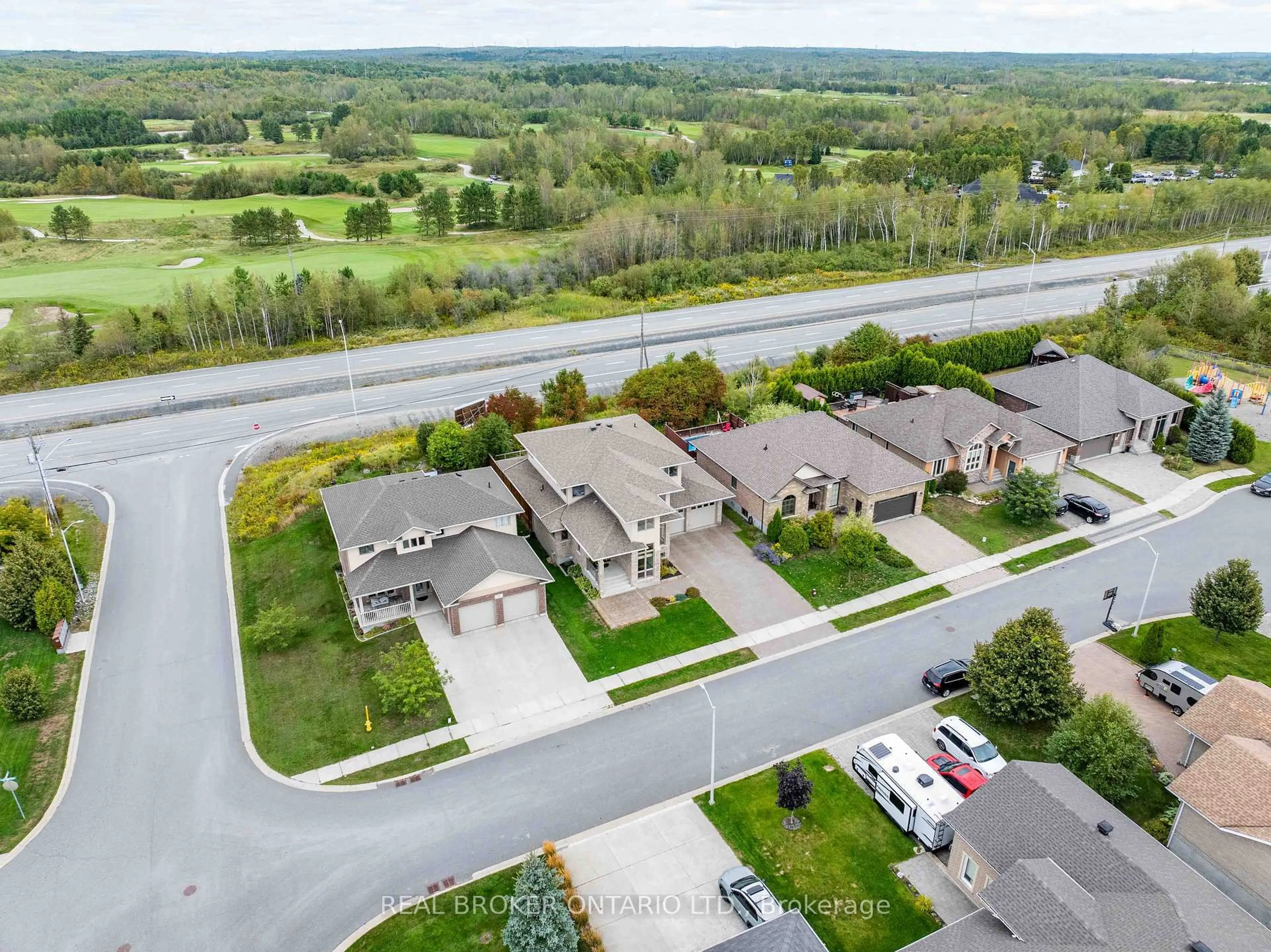A pic from outside/outdoor area/front of a property/back of a property/a pic from drone, street for 22 Landreville Dr, Greater Sudbury Ontario P3A 0A1