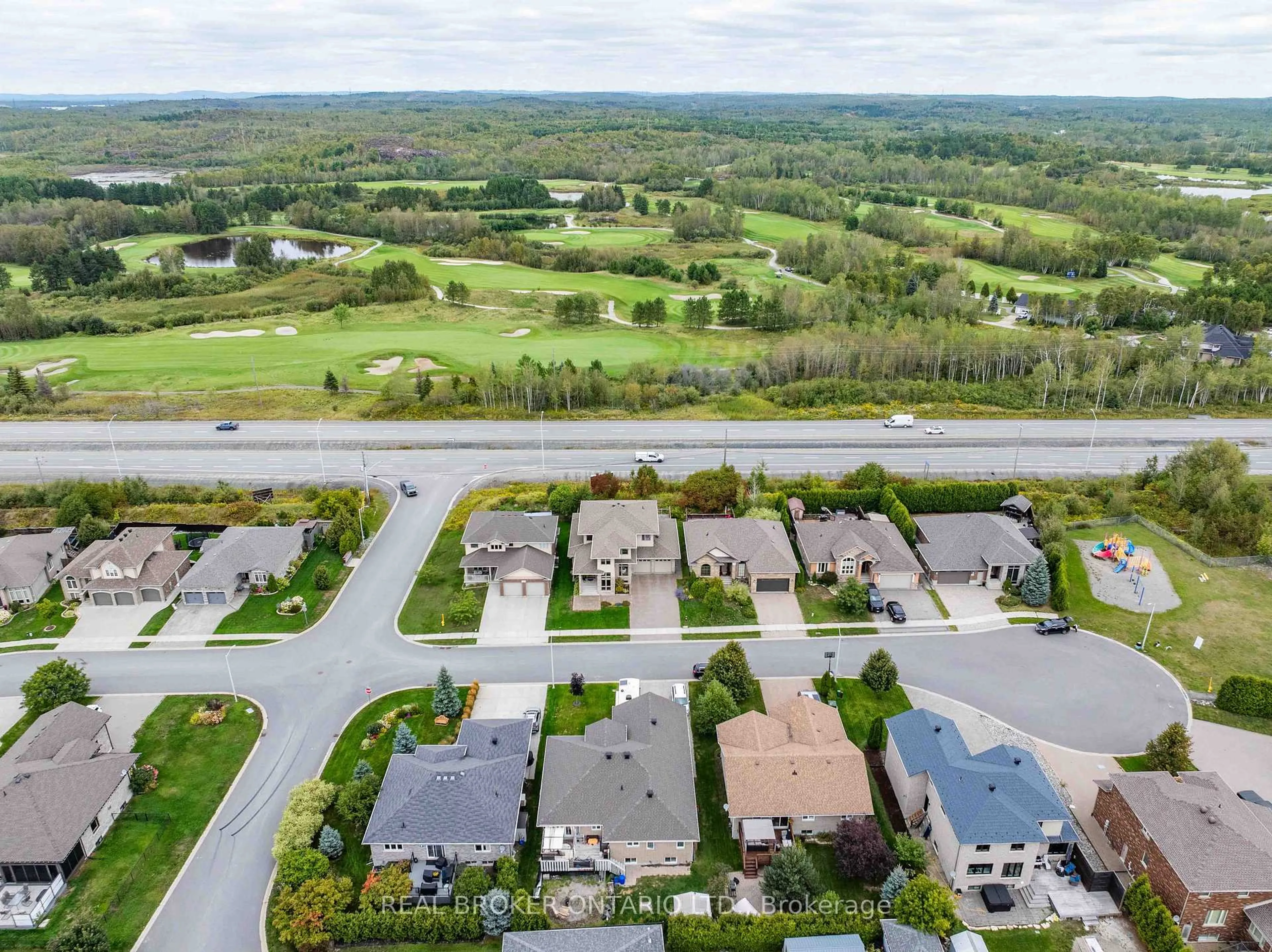 A pic from outside/outdoor area/front of a property/back of a property/a pic from drone, street for 22 Landreville Dr, Greater Sudbury Ontario P3A 0A1