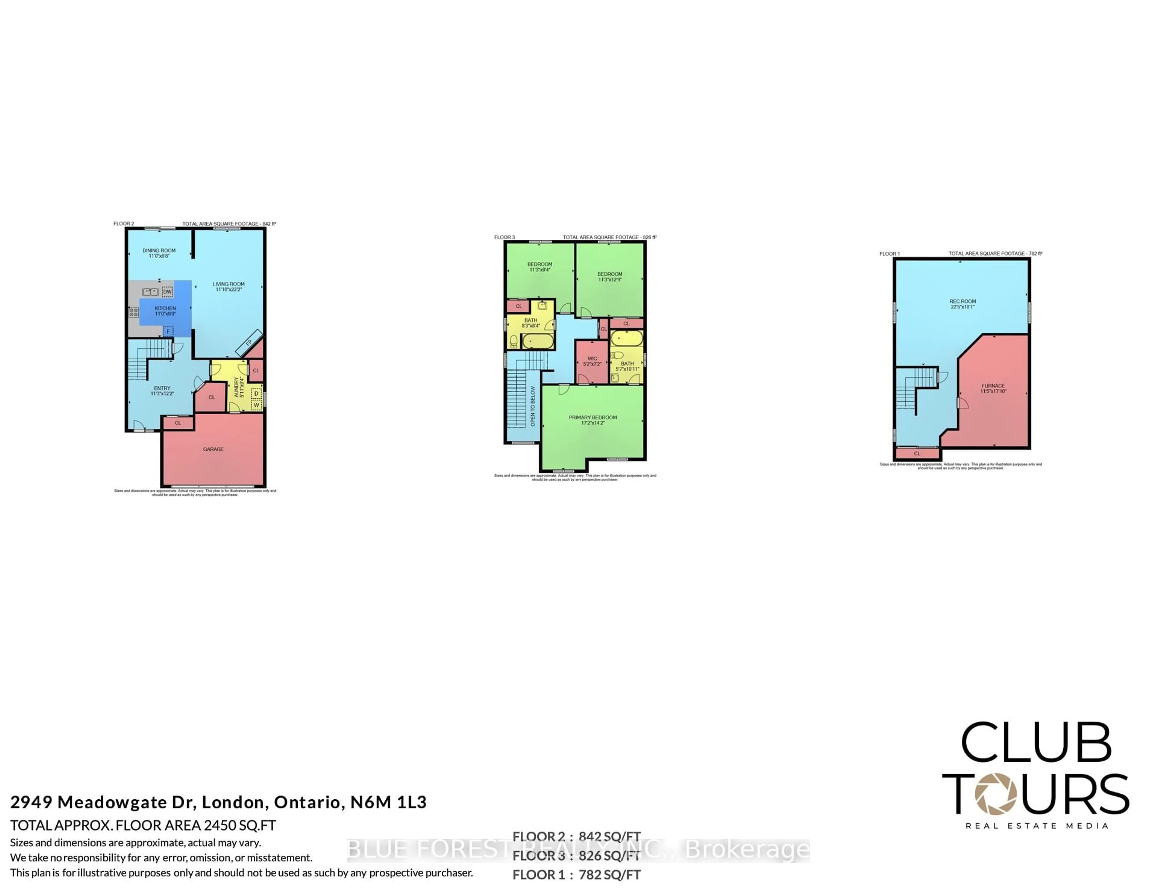 Floor plan for 2949 Meadowgate Blvd, London South Ontario N6M 1L3